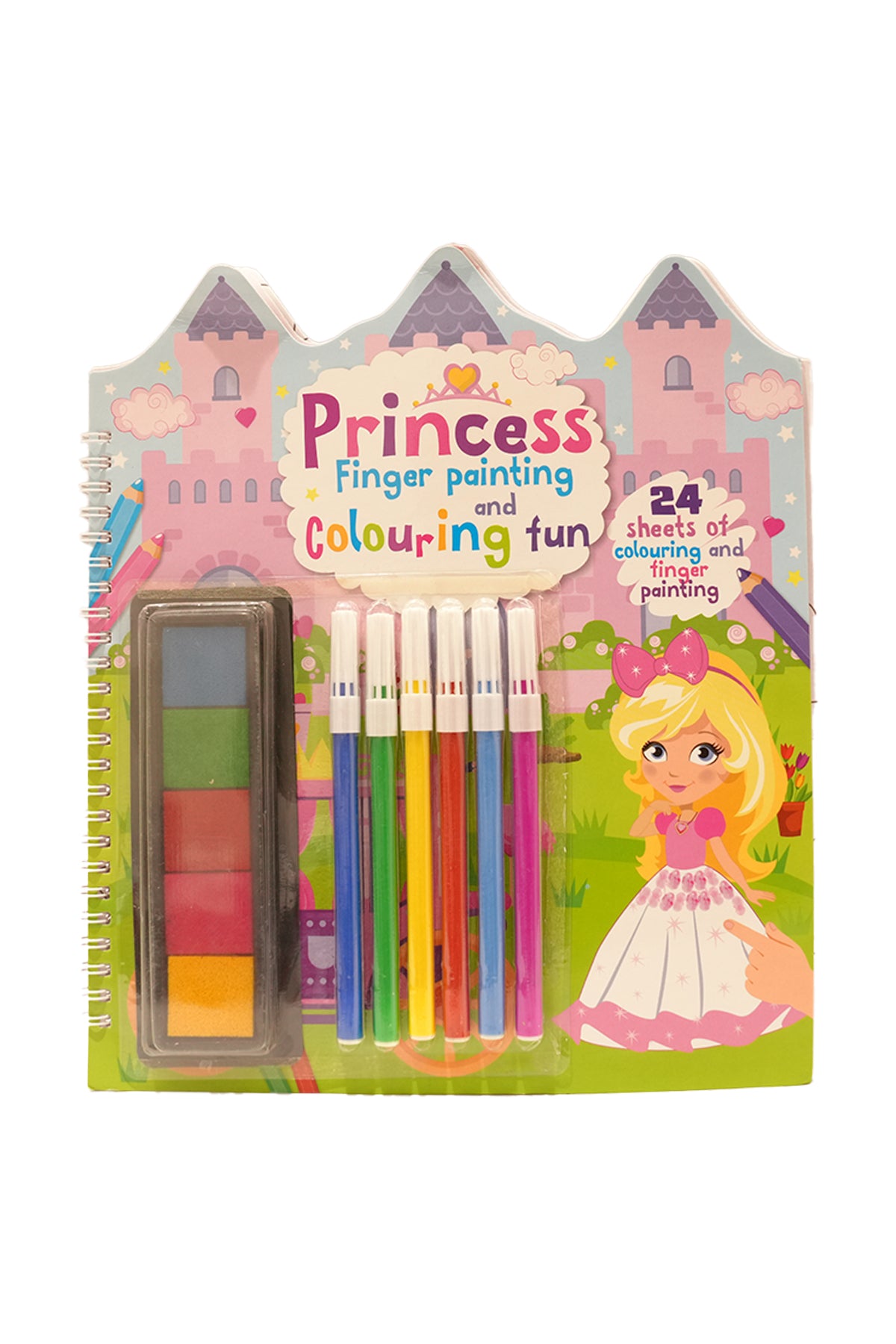 Princes Coloring & Finger Painting Book (24 Sheets)