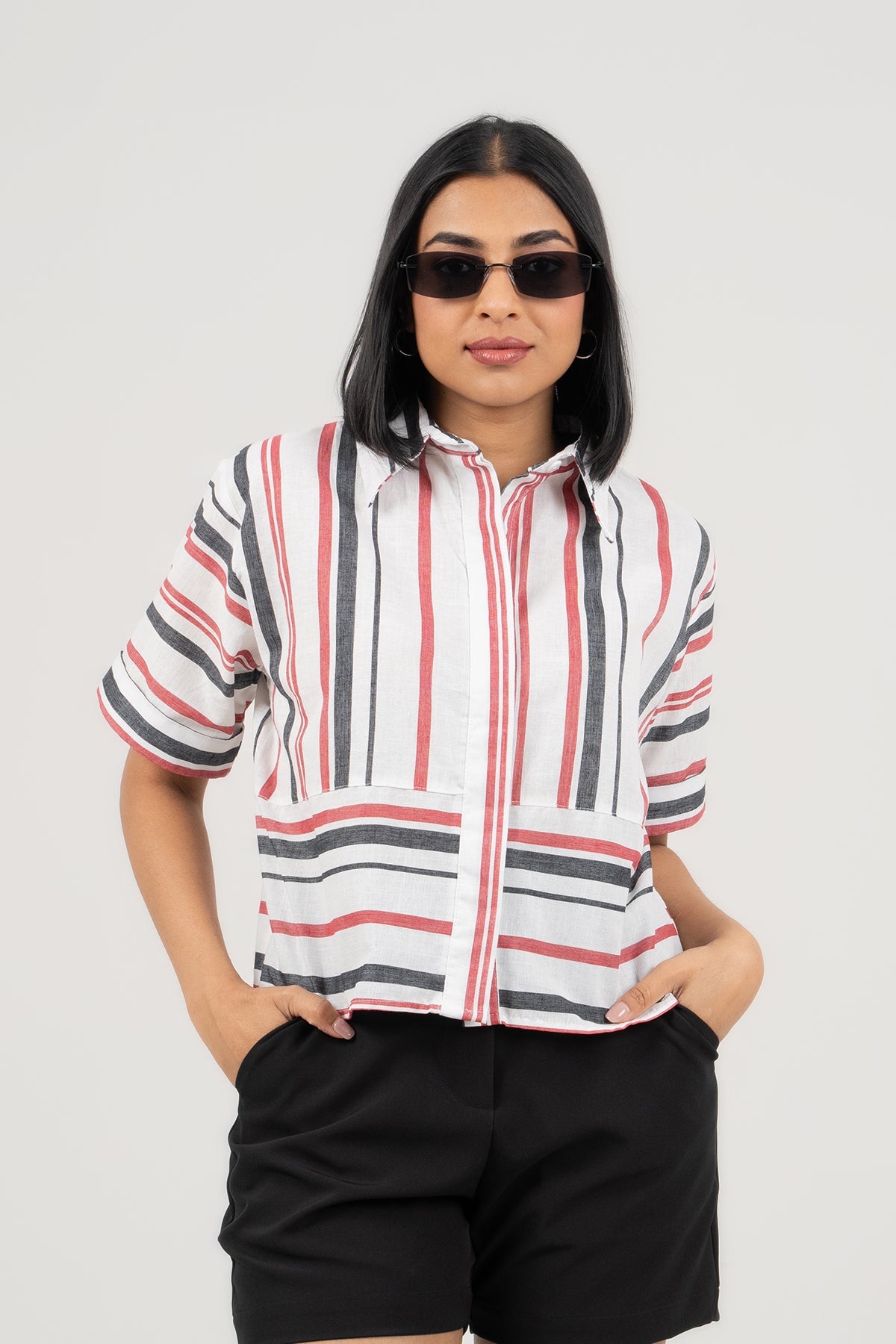 Envogue Women's Stripe Chic Casual Top