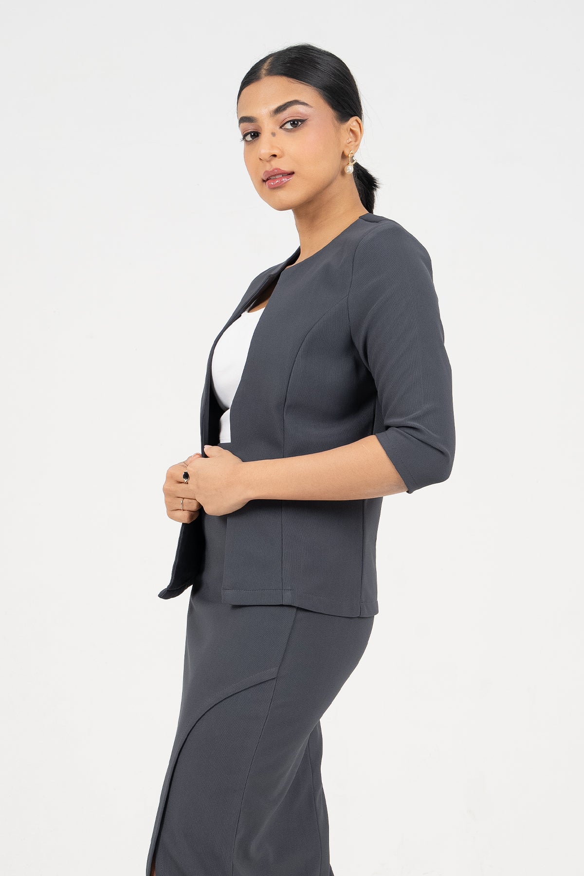 Envogue Women's 38/4 Sleeve Chic Office Jacket