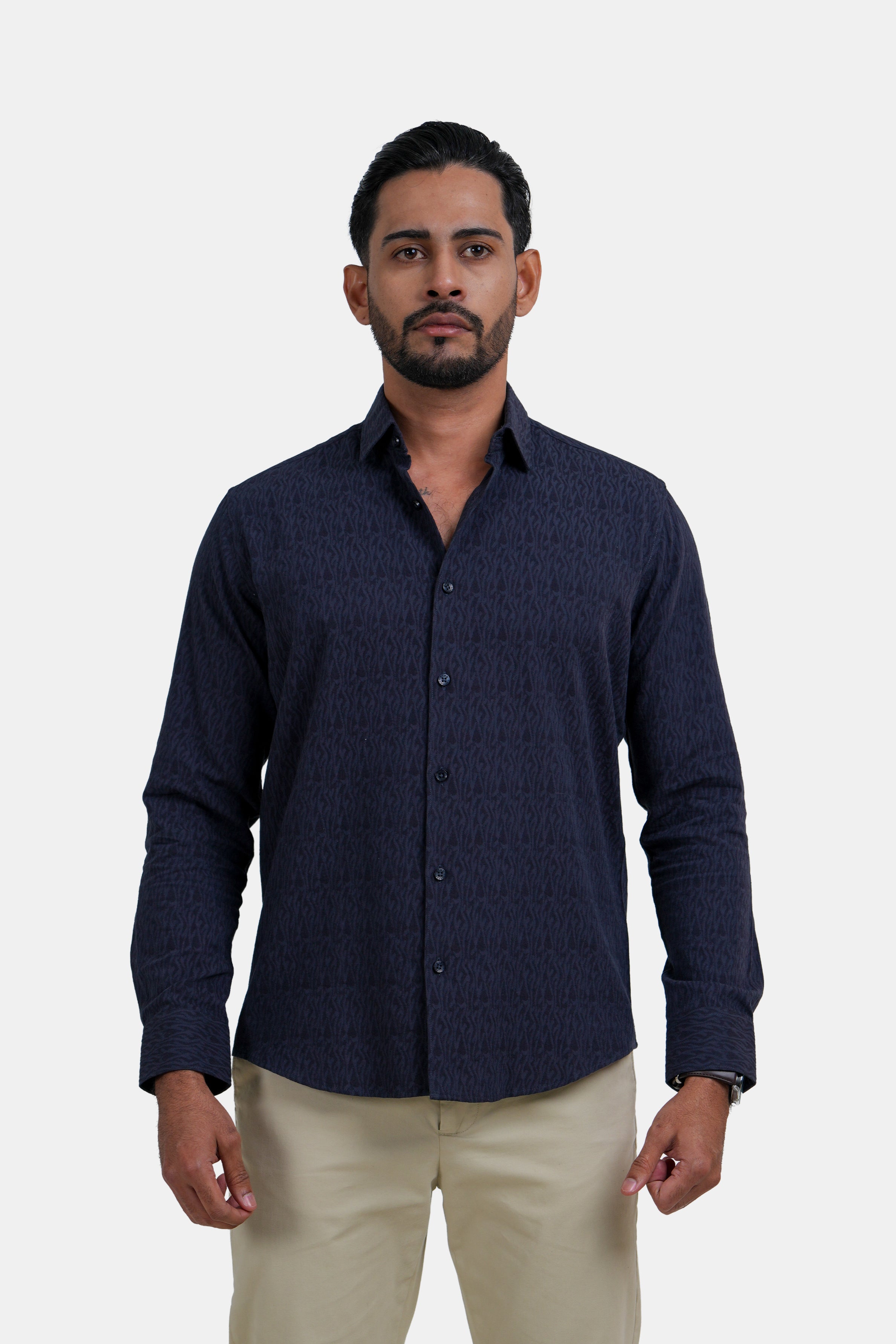 King Street Men’s Slim Fit Long Sleeve Casual Shirt