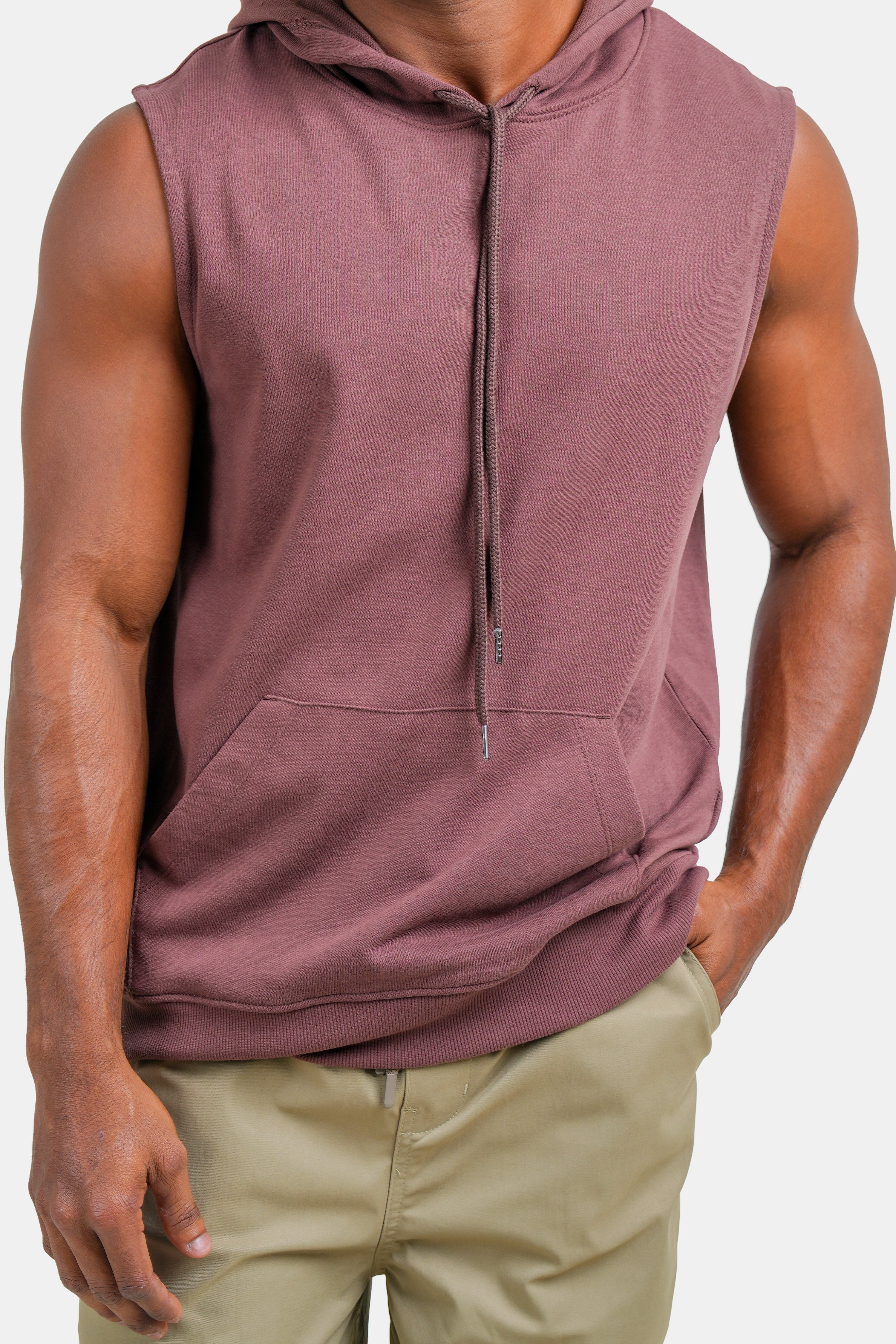 Hustle Men’s Casual Sleeveless Hoodie