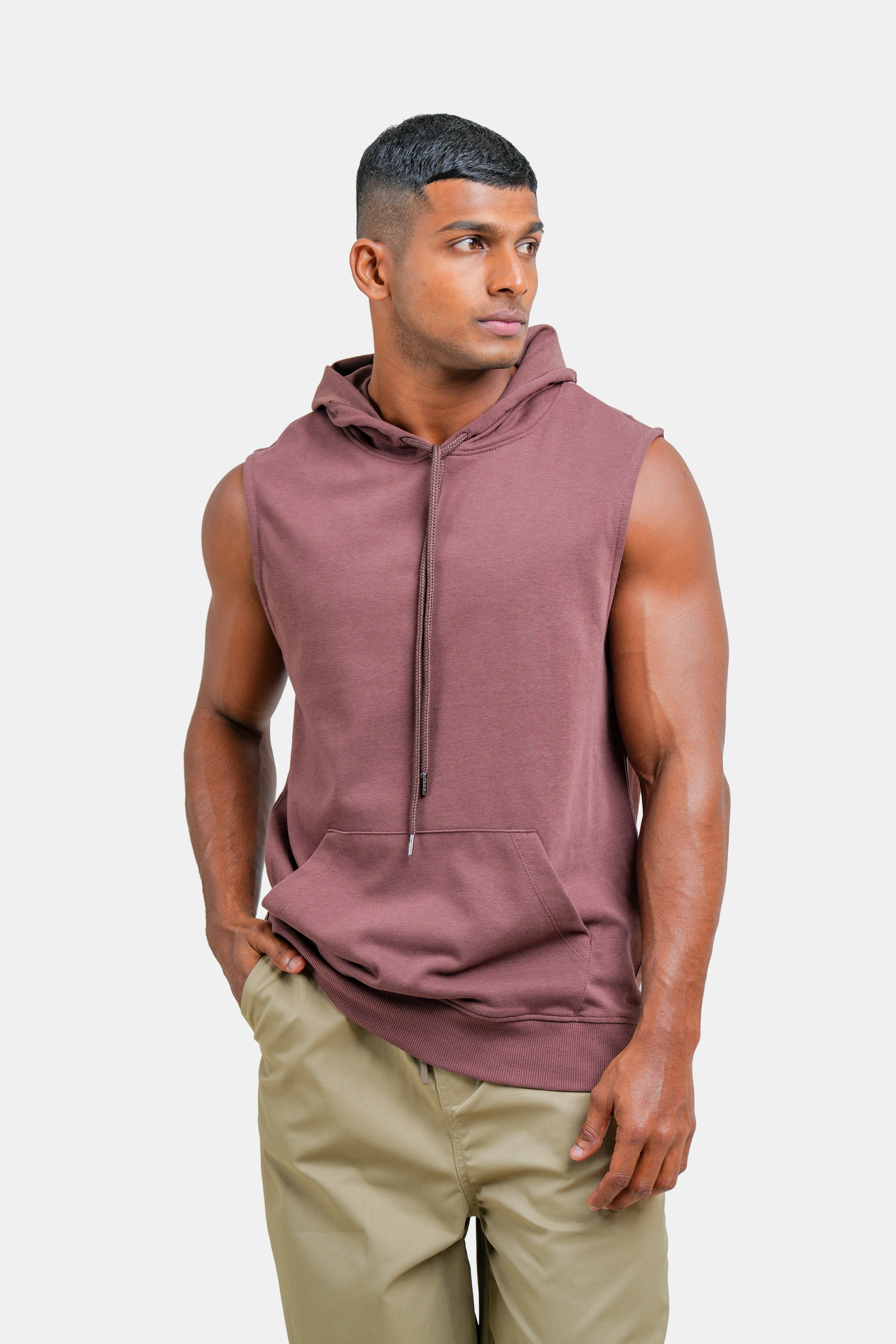 Hustle Men’s Casual Sleeveless Hoodie