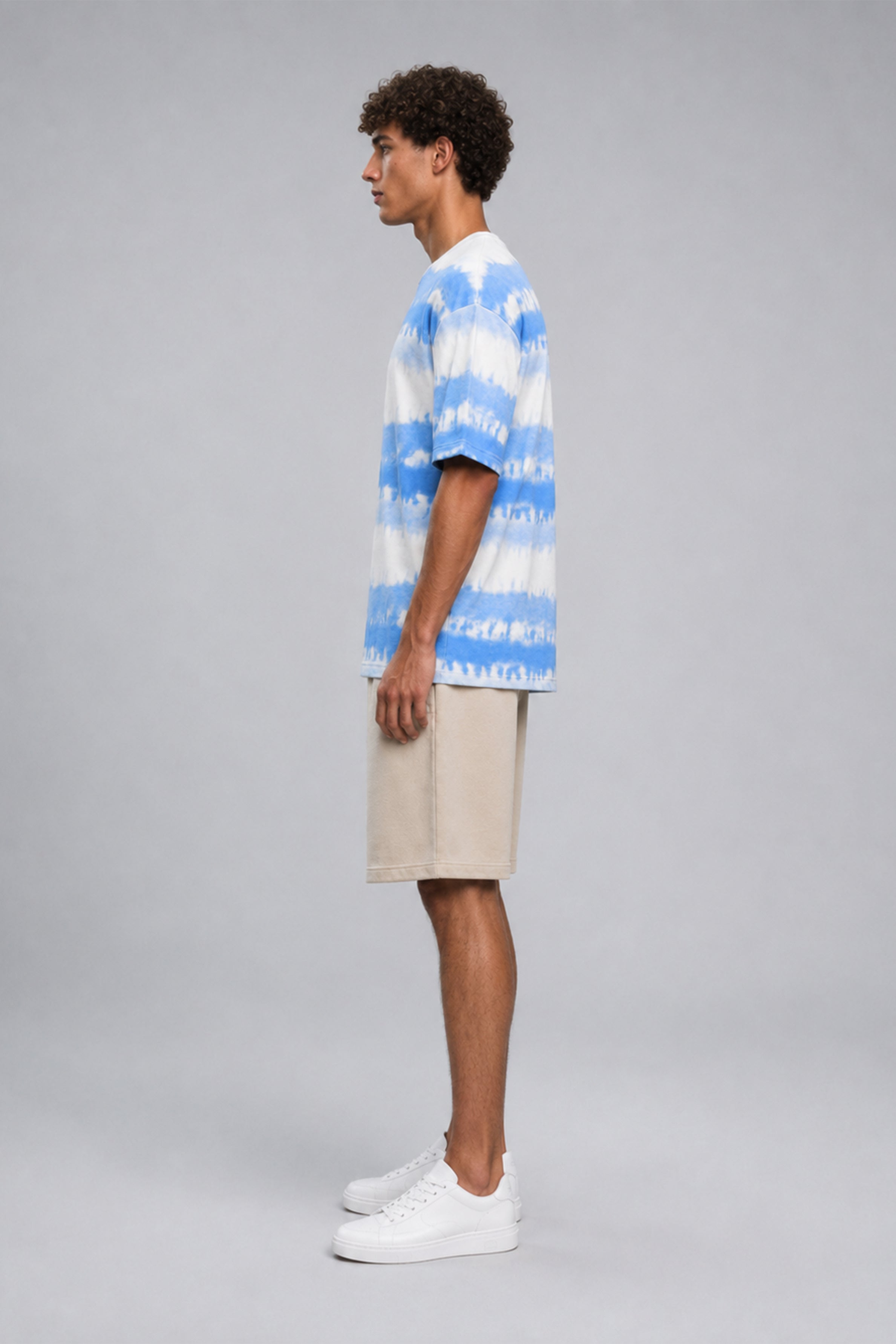 HUSTLE Men's Oversized T-Shirt - Blue