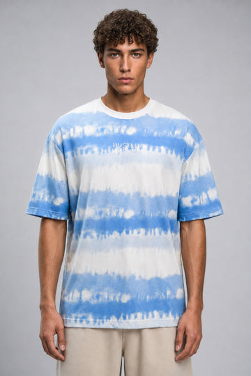 HUSTLE Men's Oversized T-Shirt - Blue