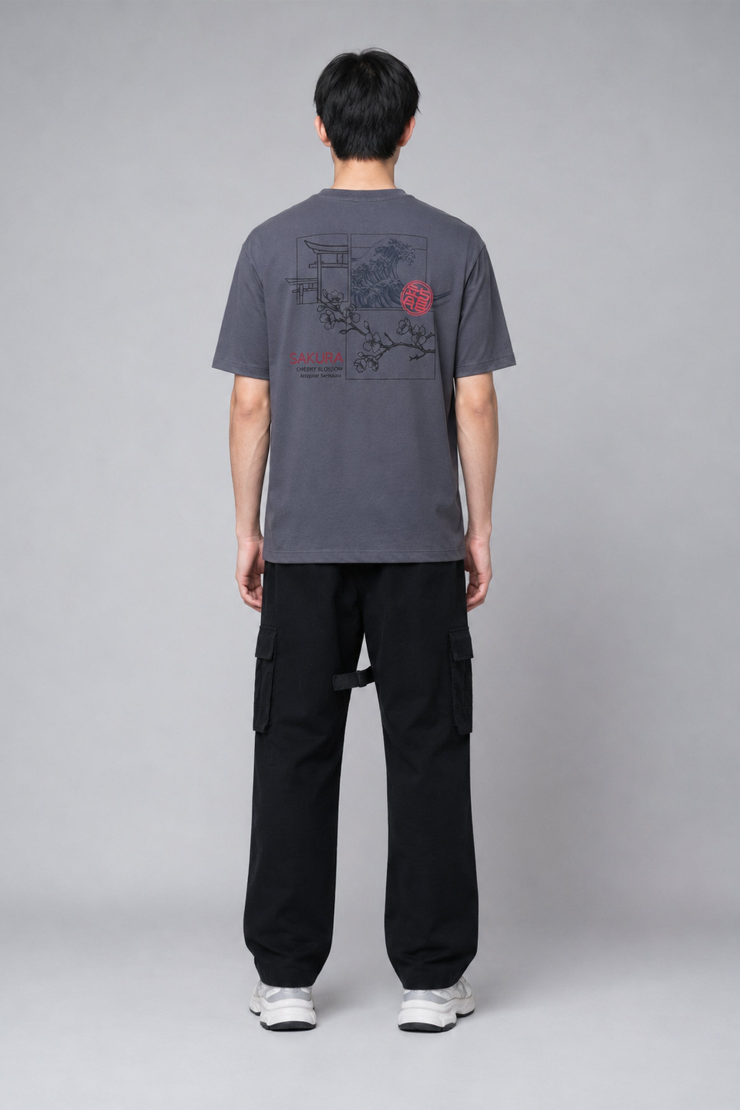 HUSTLE Men's Oversized T-Shirt - Gray