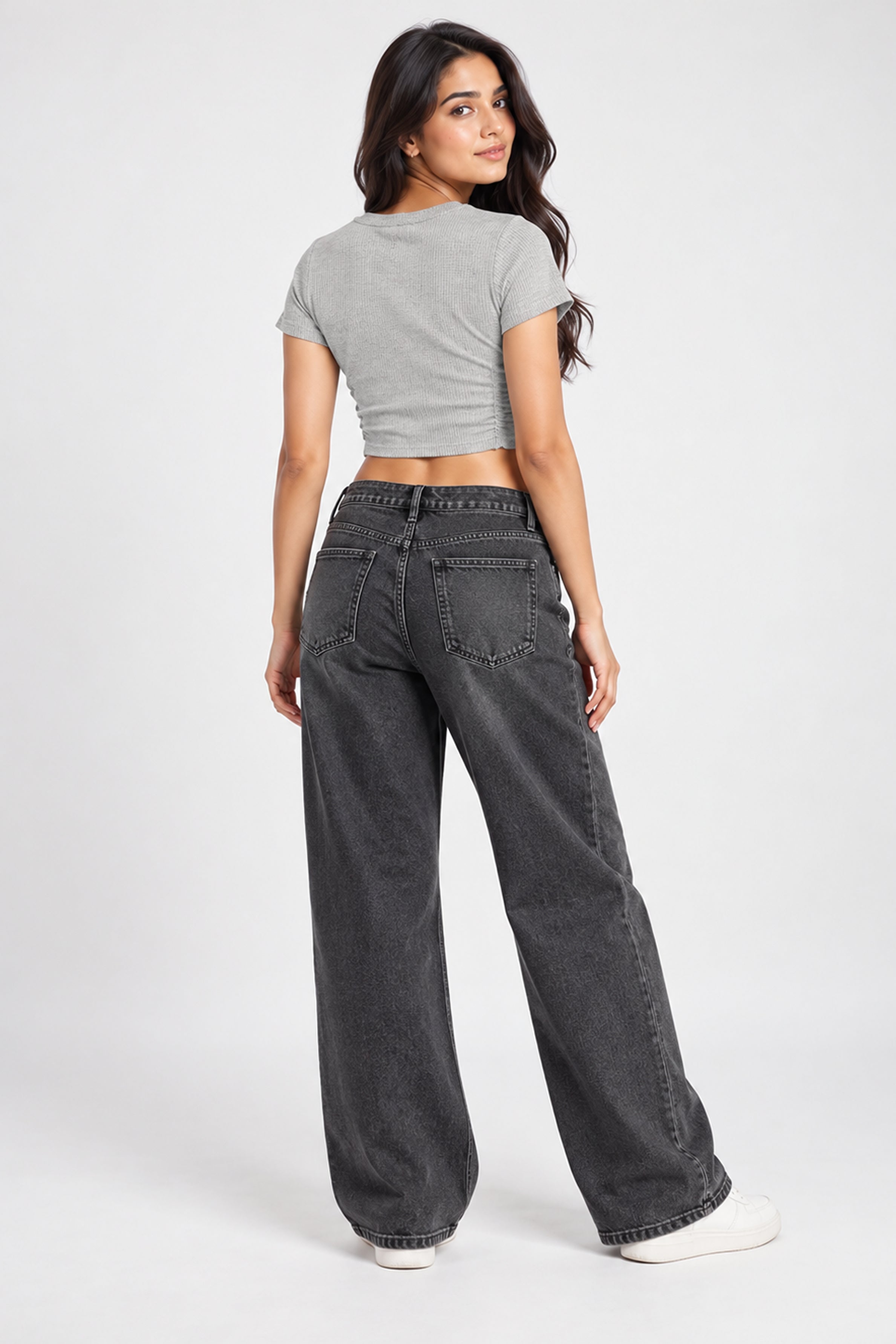 MODANO PETALS IN BLOOM Casual Top - Gray