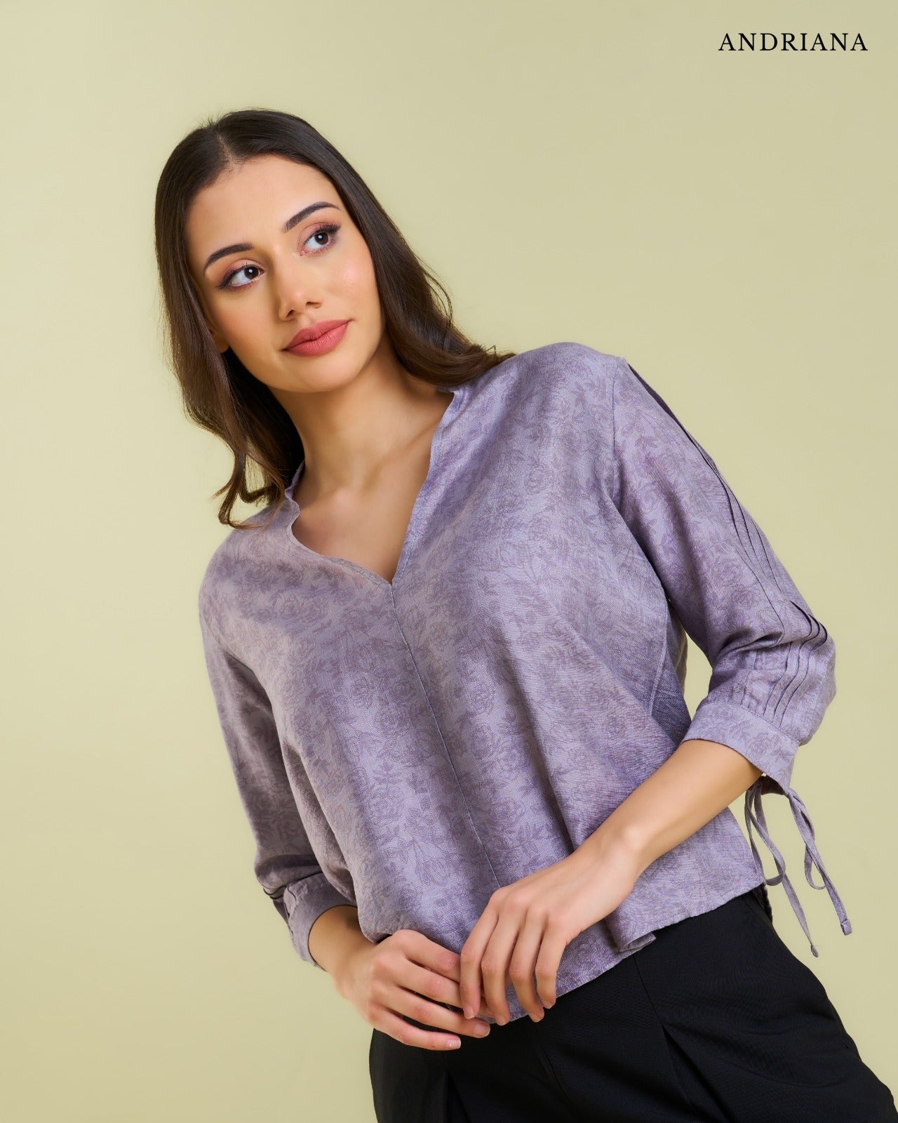 Andriana Women's  Printed Blouse - Formal Wear