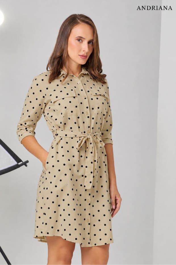 ANDRIANA Women's Formal Dress - Beige
