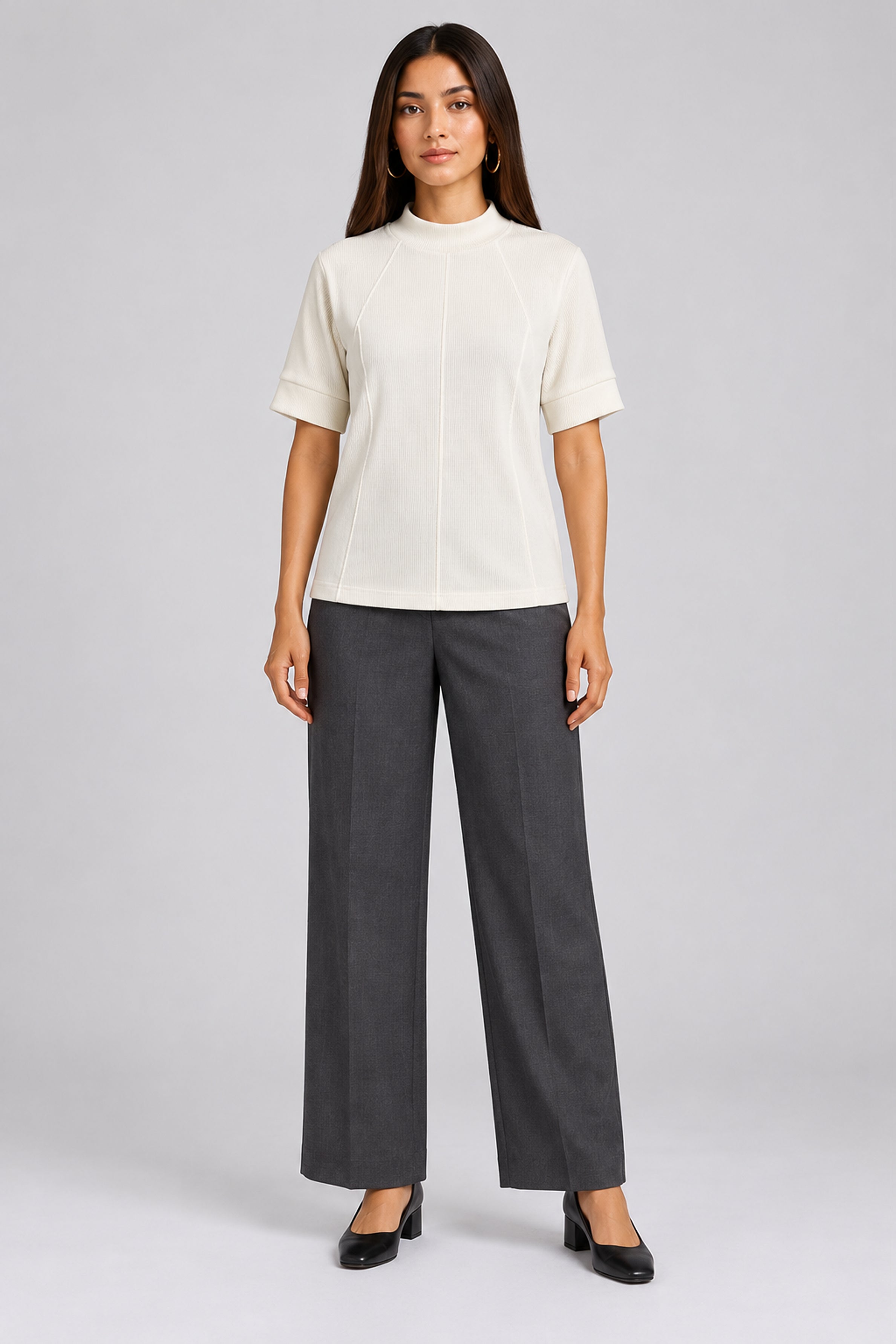 ENVOGUE Women's Formal Top - Off White