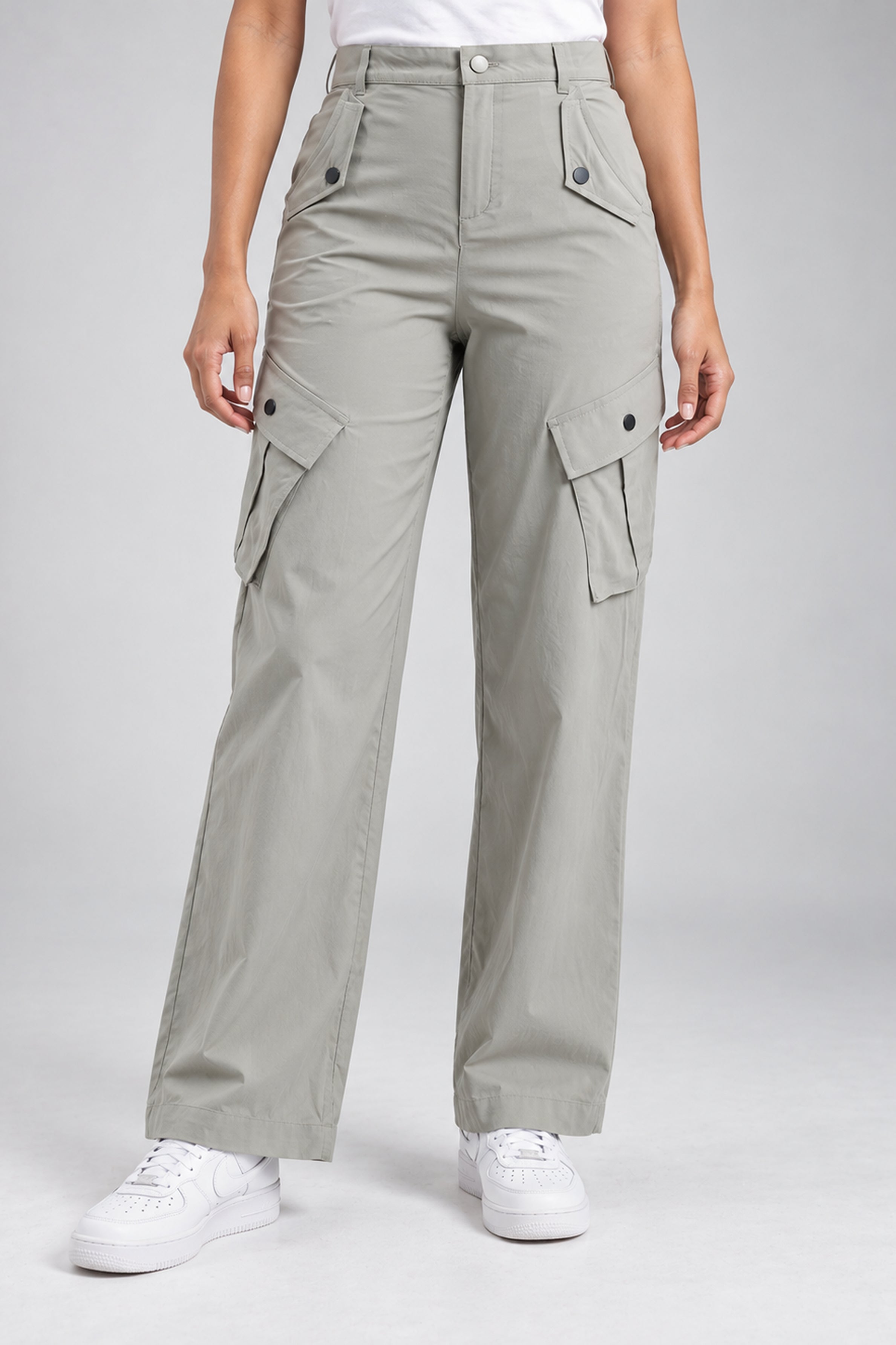 BASIC DROP MODANO Casual Cargo Pant - Light Green