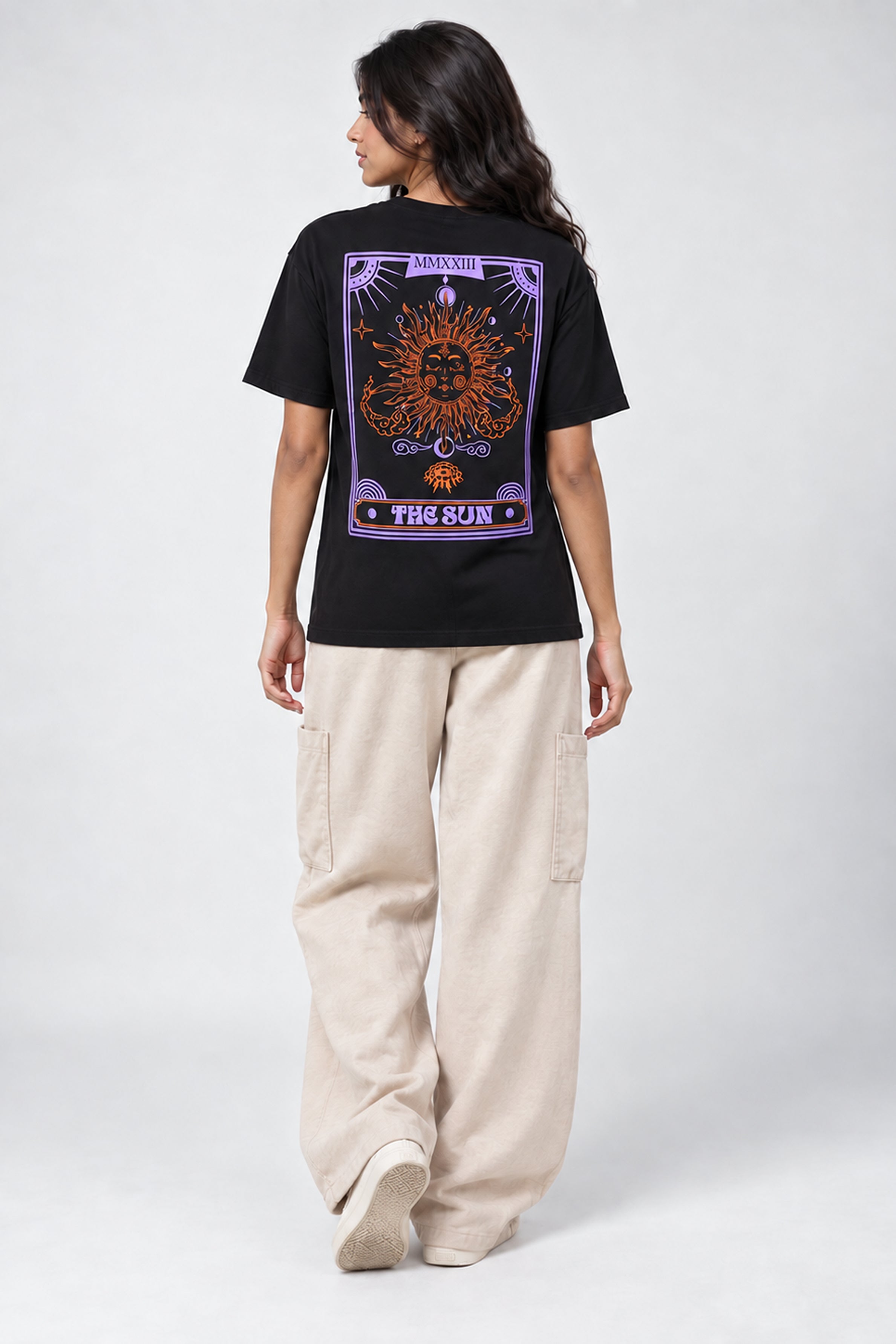 BASIC DROP MODANO Women's Oversized Tees - Jet Black