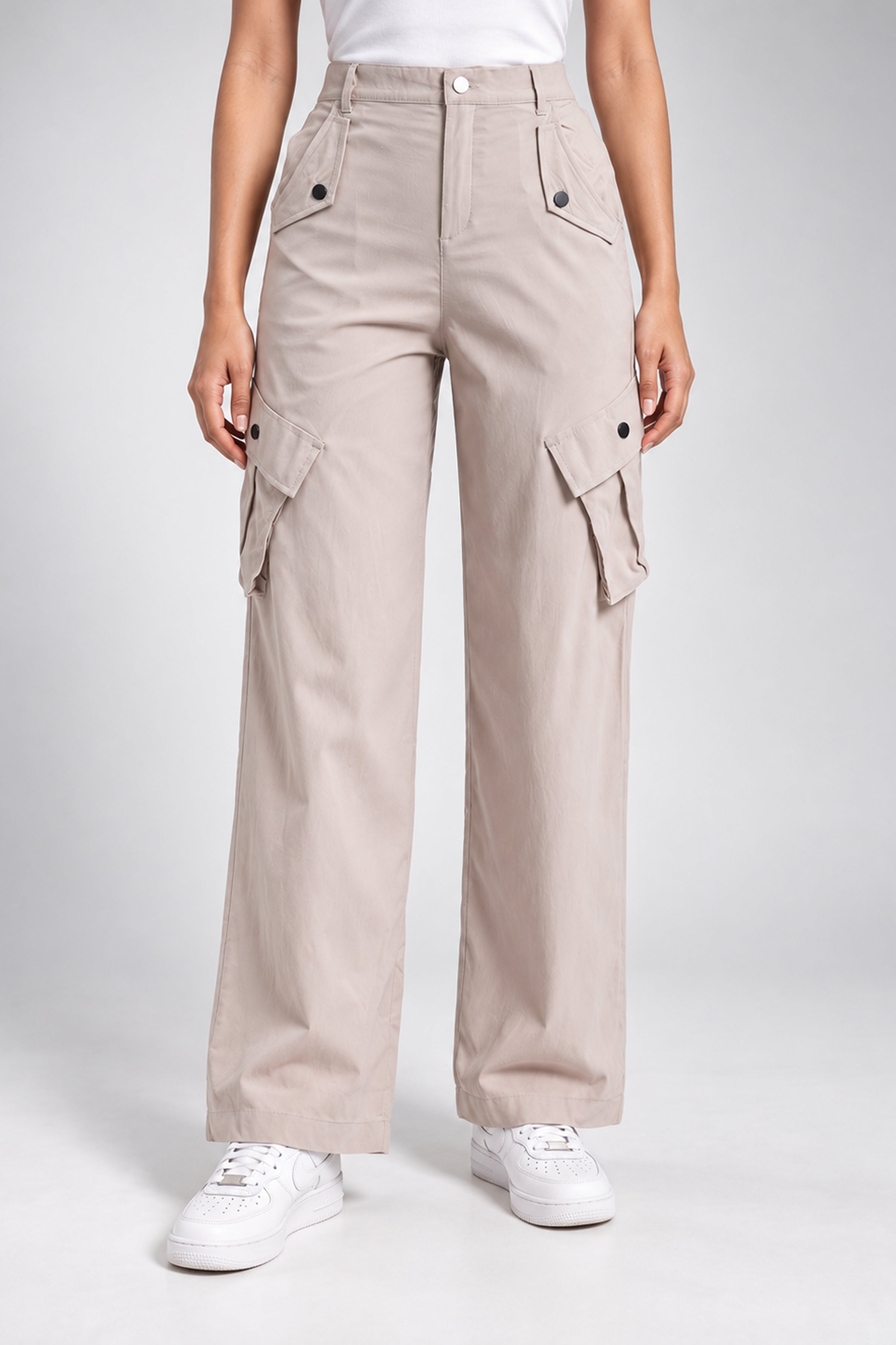 BASIC DROP MODANO Casual Cargo Pant - Khaki