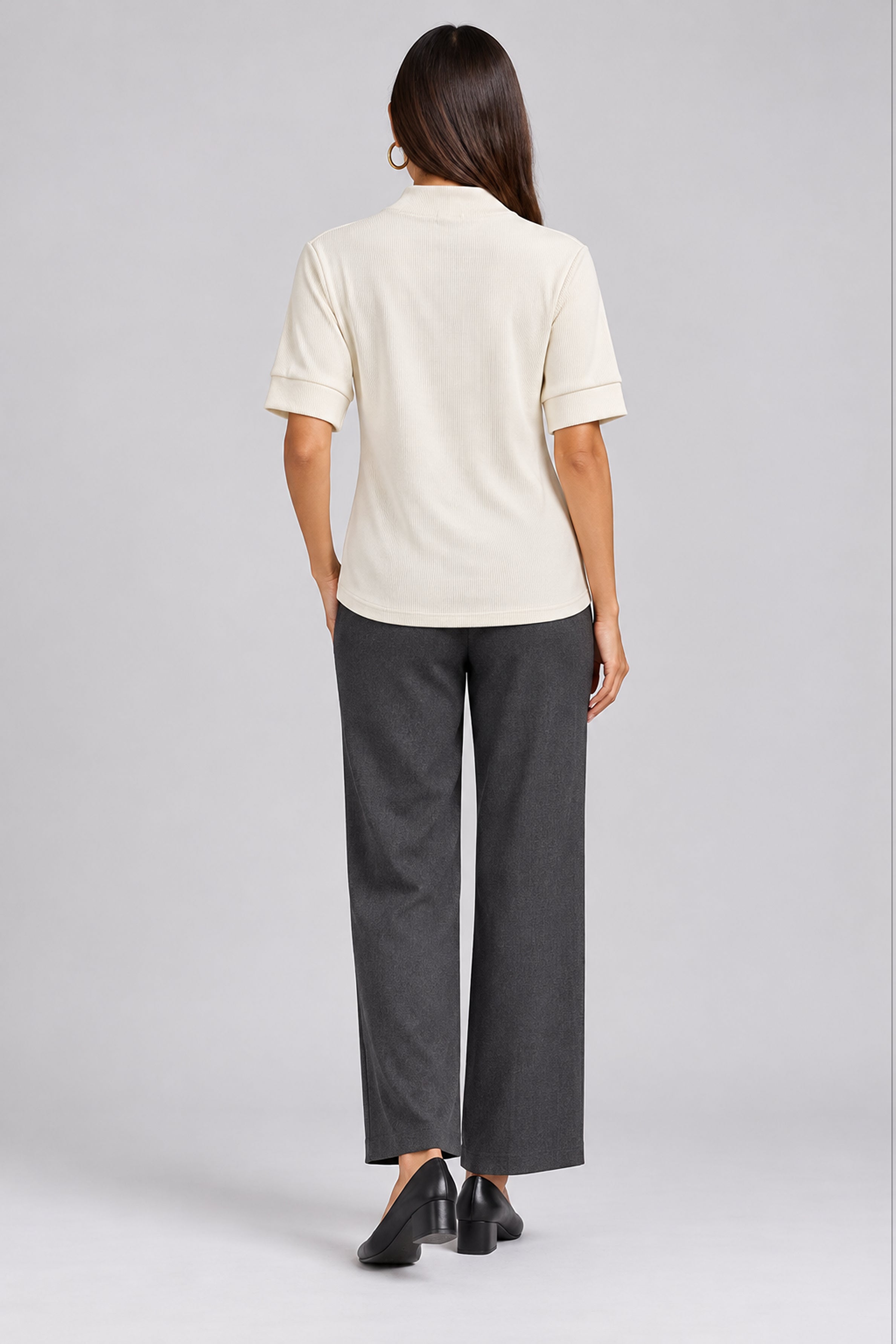 ENVOGUE Women's Formal Top - Off White