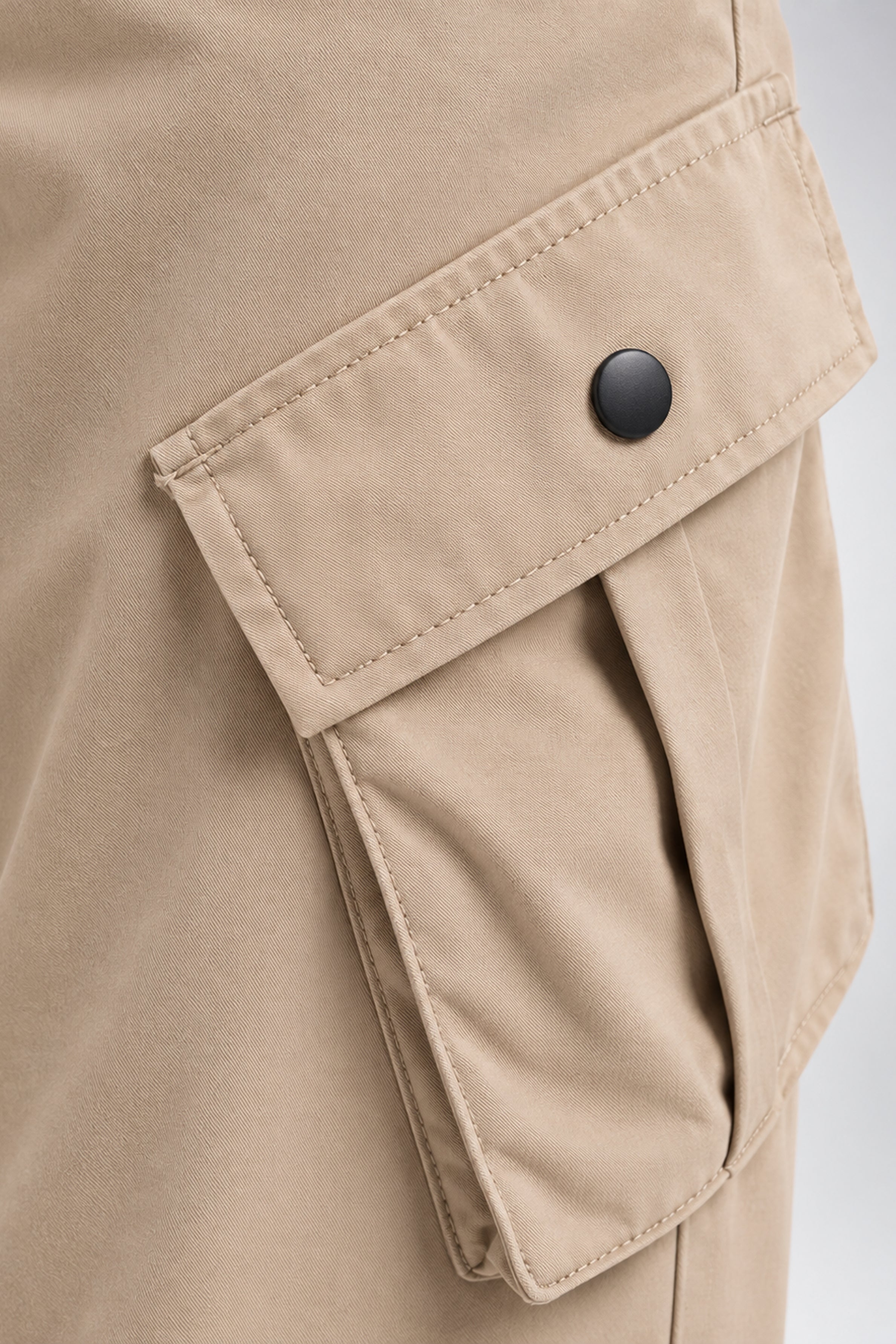 BASIC DROP MODANO Casual Cargo Pant - Beige