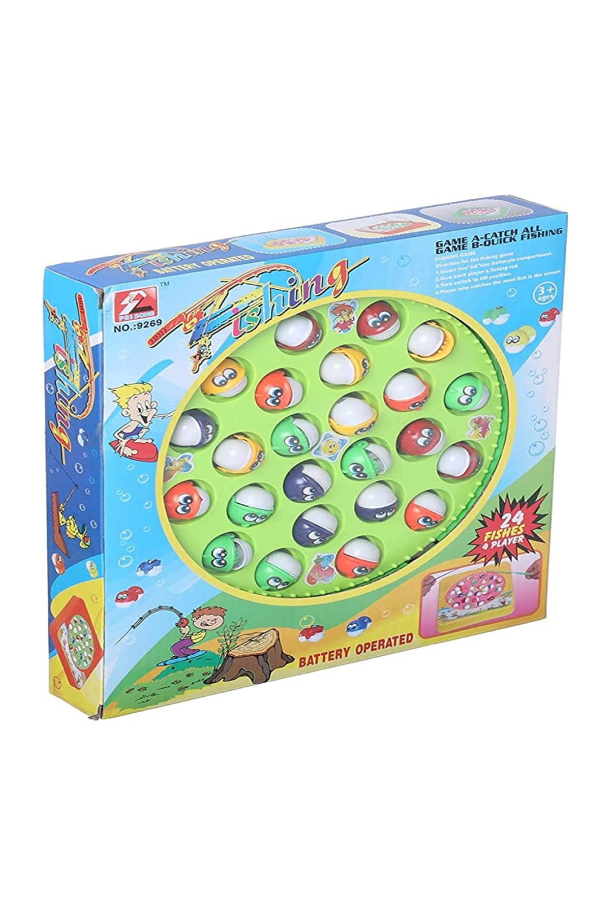 Kids Fishing Toy Set with 24 Fishes