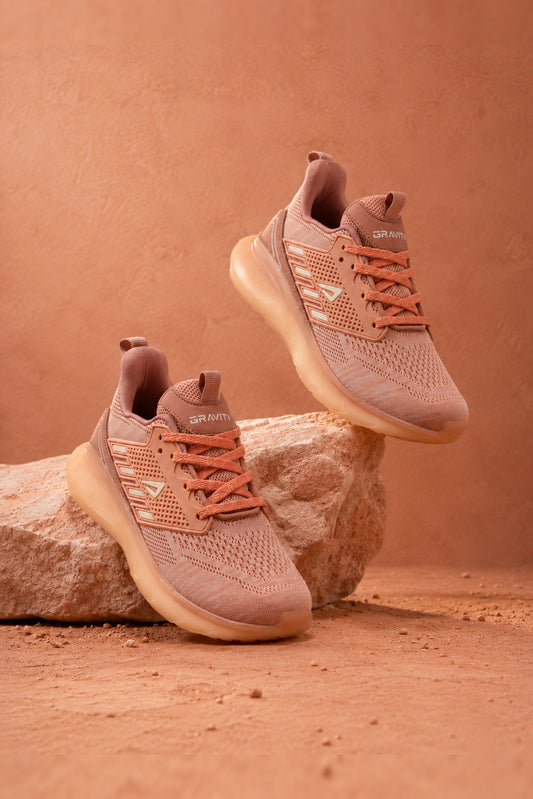 IMPAKTO Women's Peach Sports Shoes