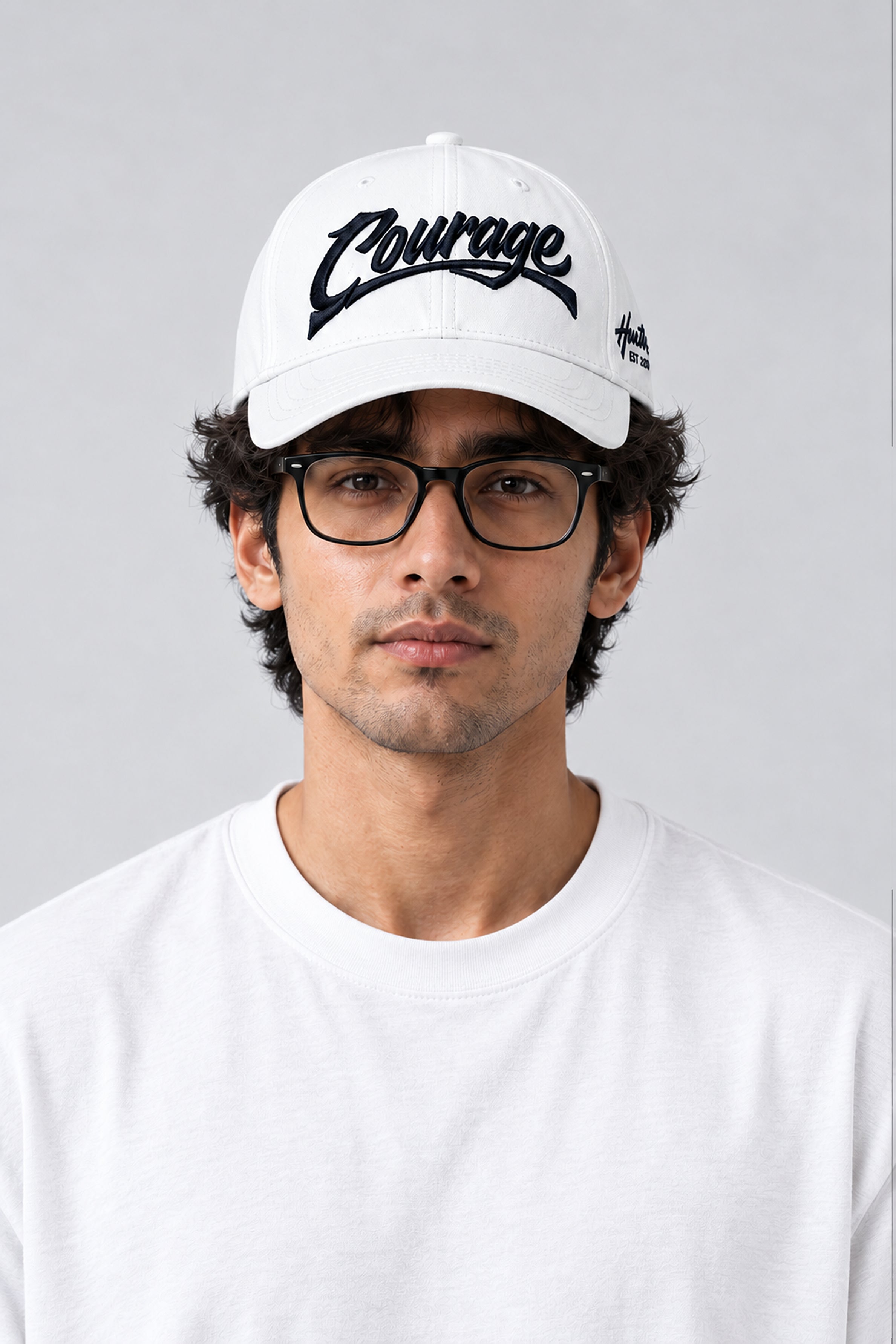 HUSTLE Men's Cap - White