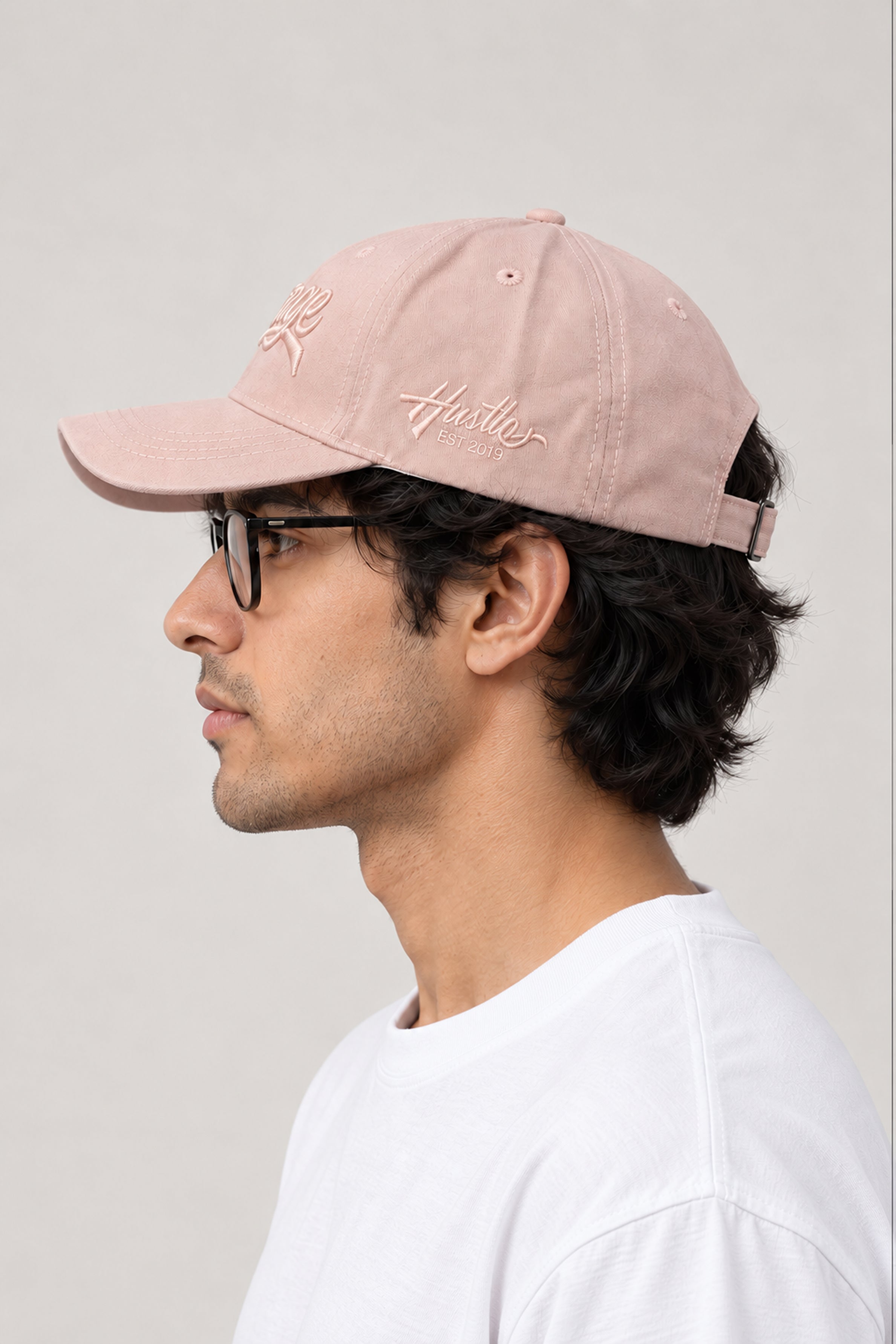 HUSTLE Men's Cap - Pink