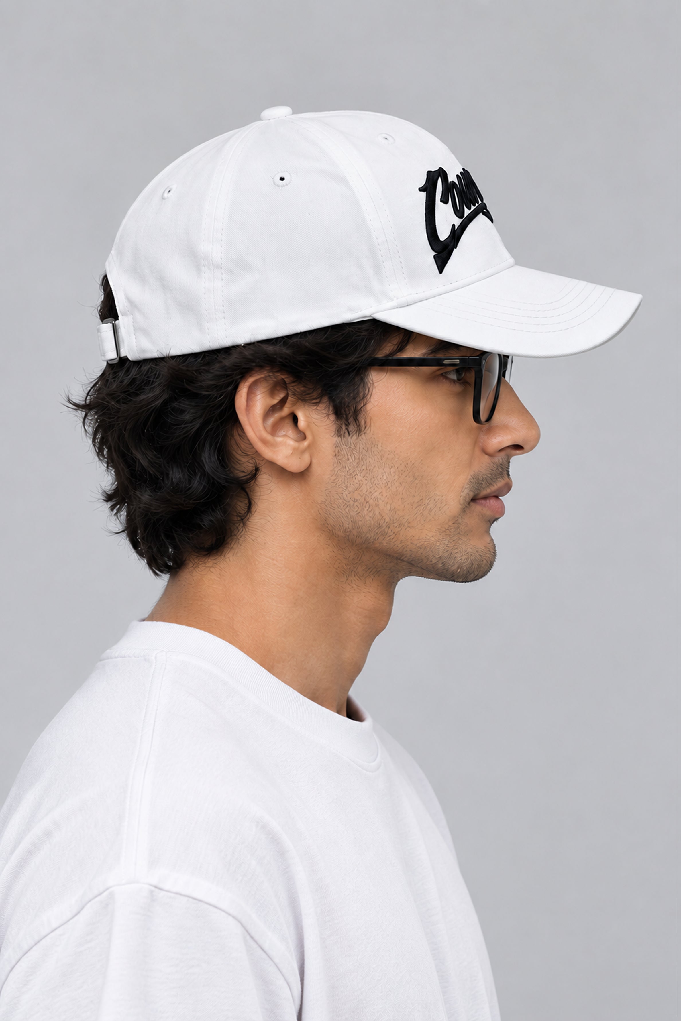 HUSTLE Men's Cap - White