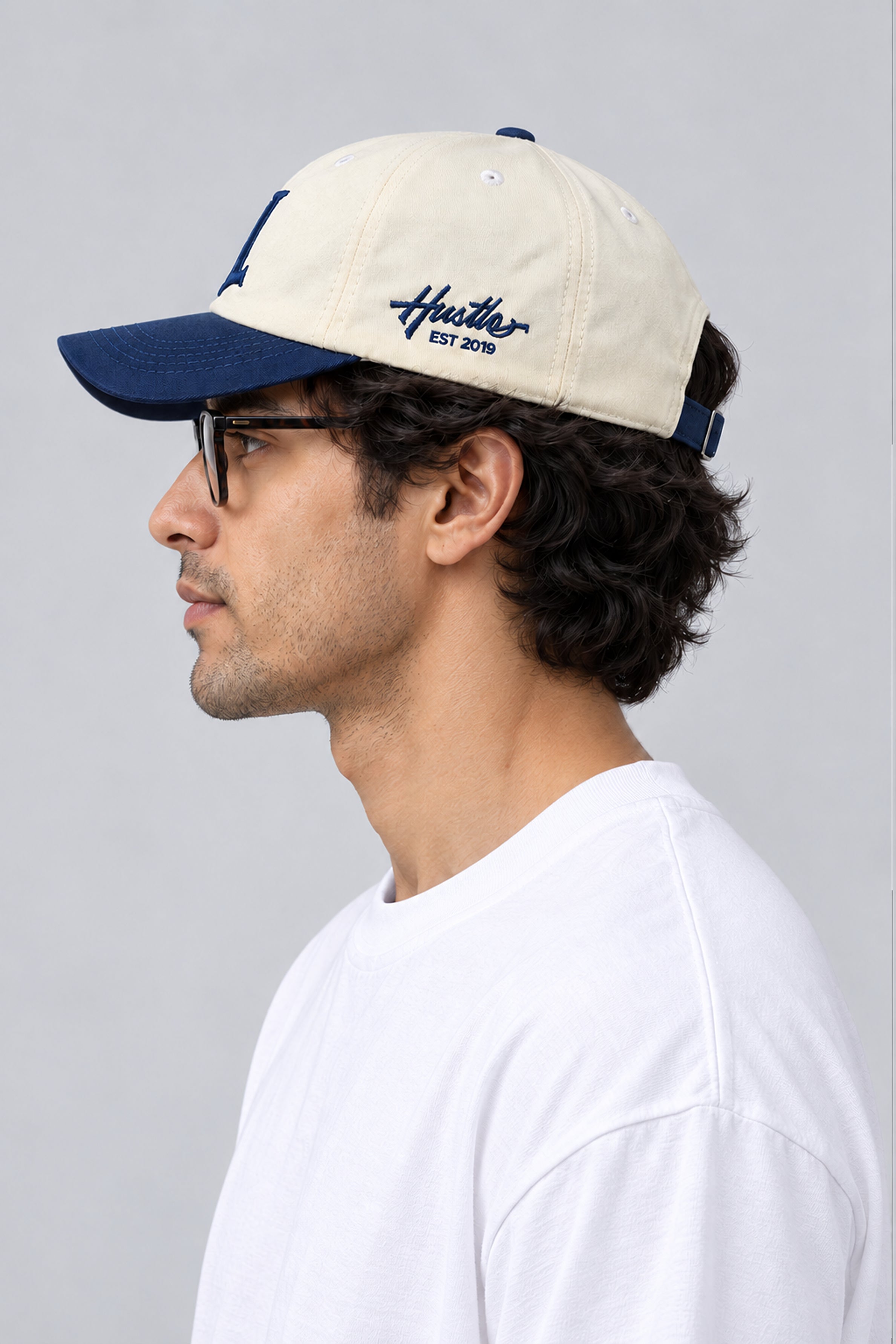 HUSTLE Men's Cap - Navy