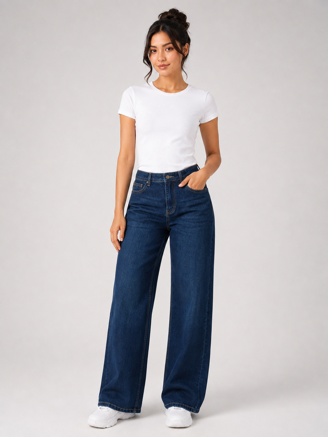 MODANO Women's Jeans - Dark Blue