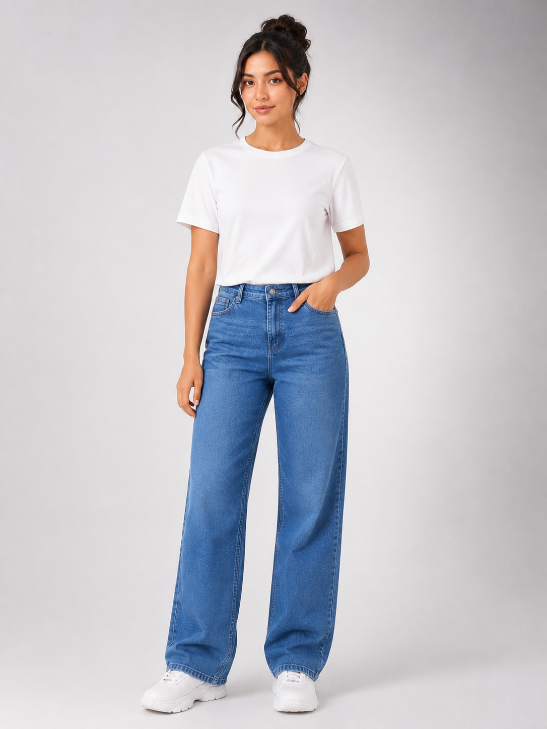 MODANO Women's Jeans - Mid Blue