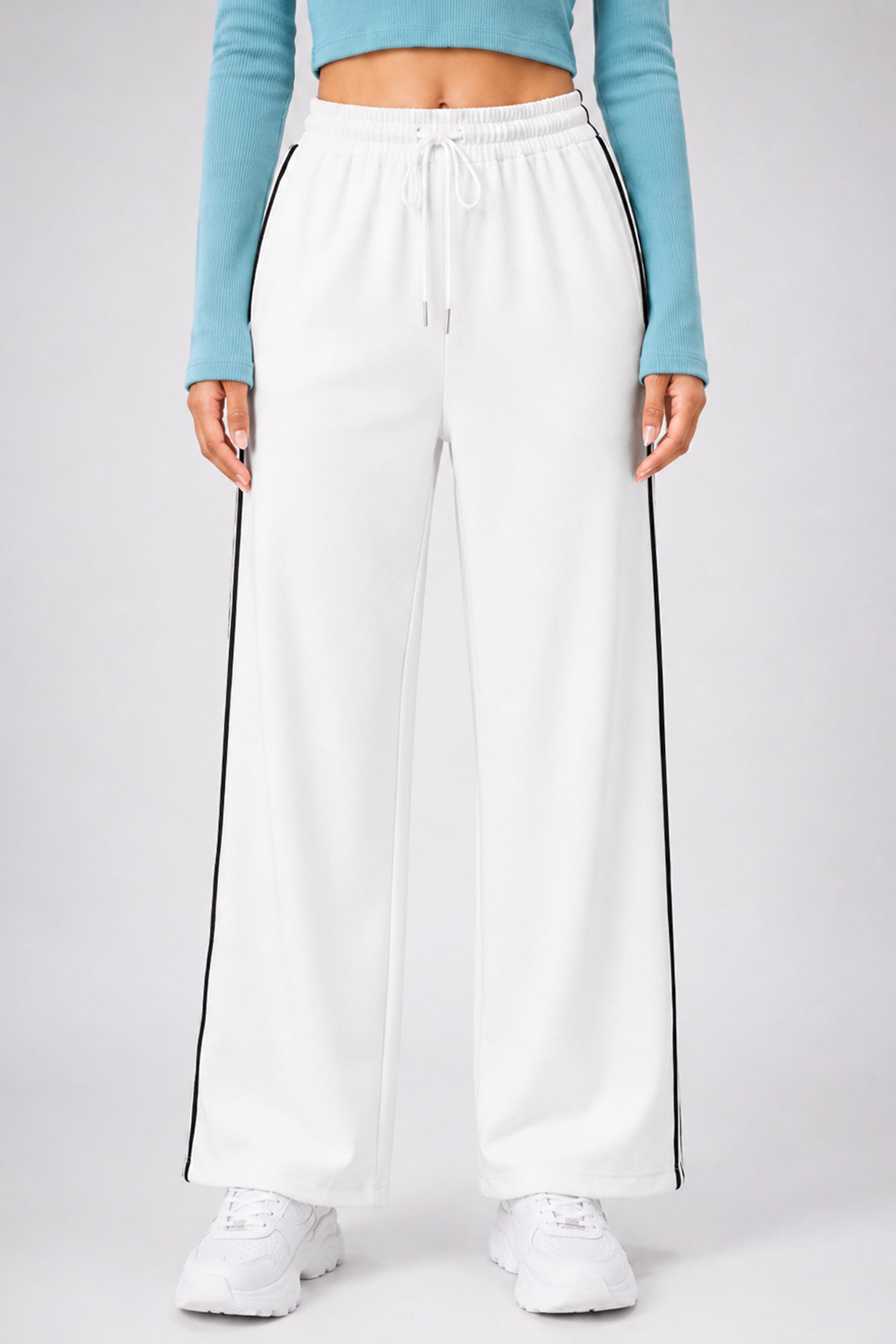 MODANO Casual Straight Pant - White