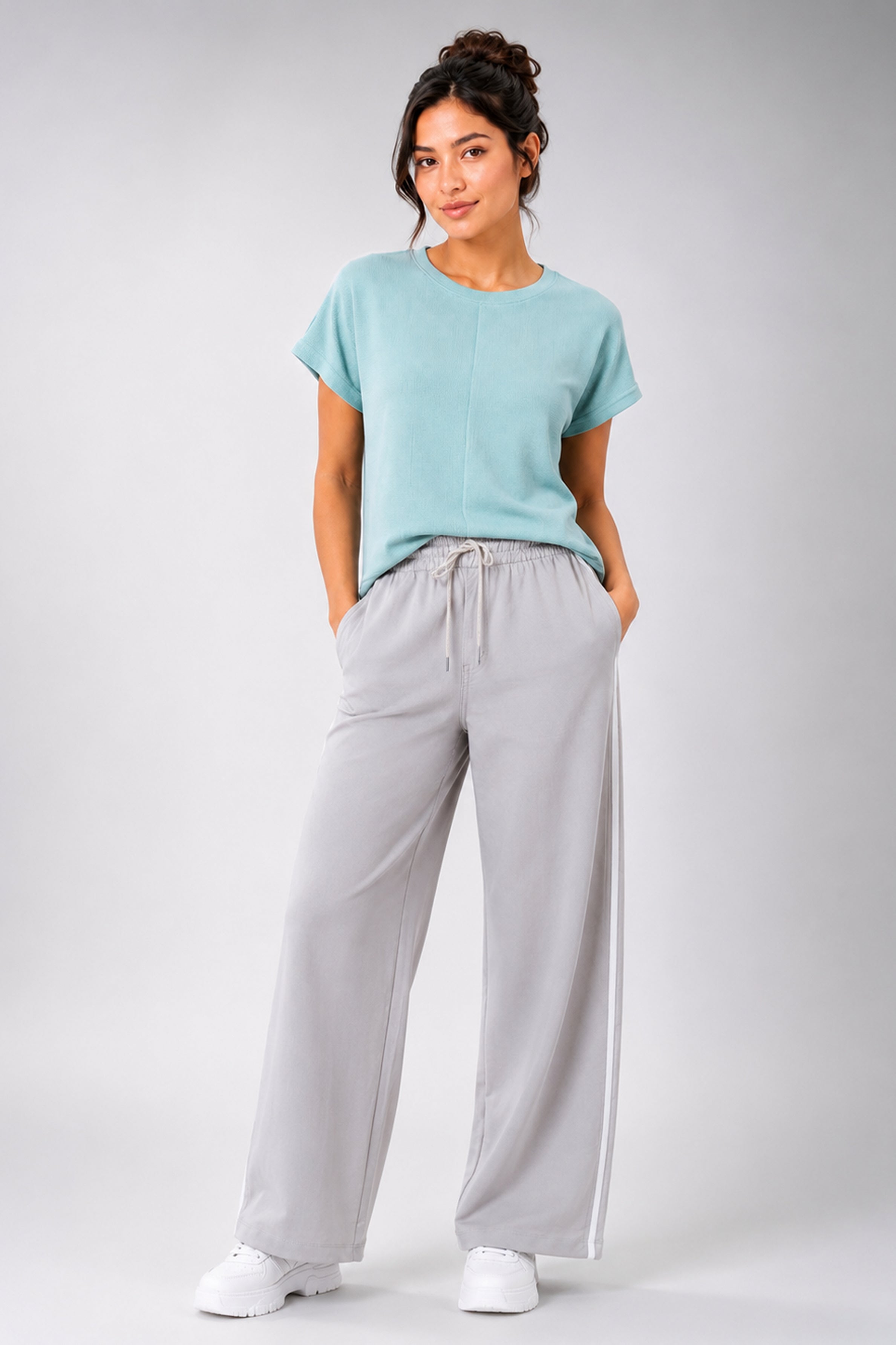 MODANO Casual Straight Pant - Beige