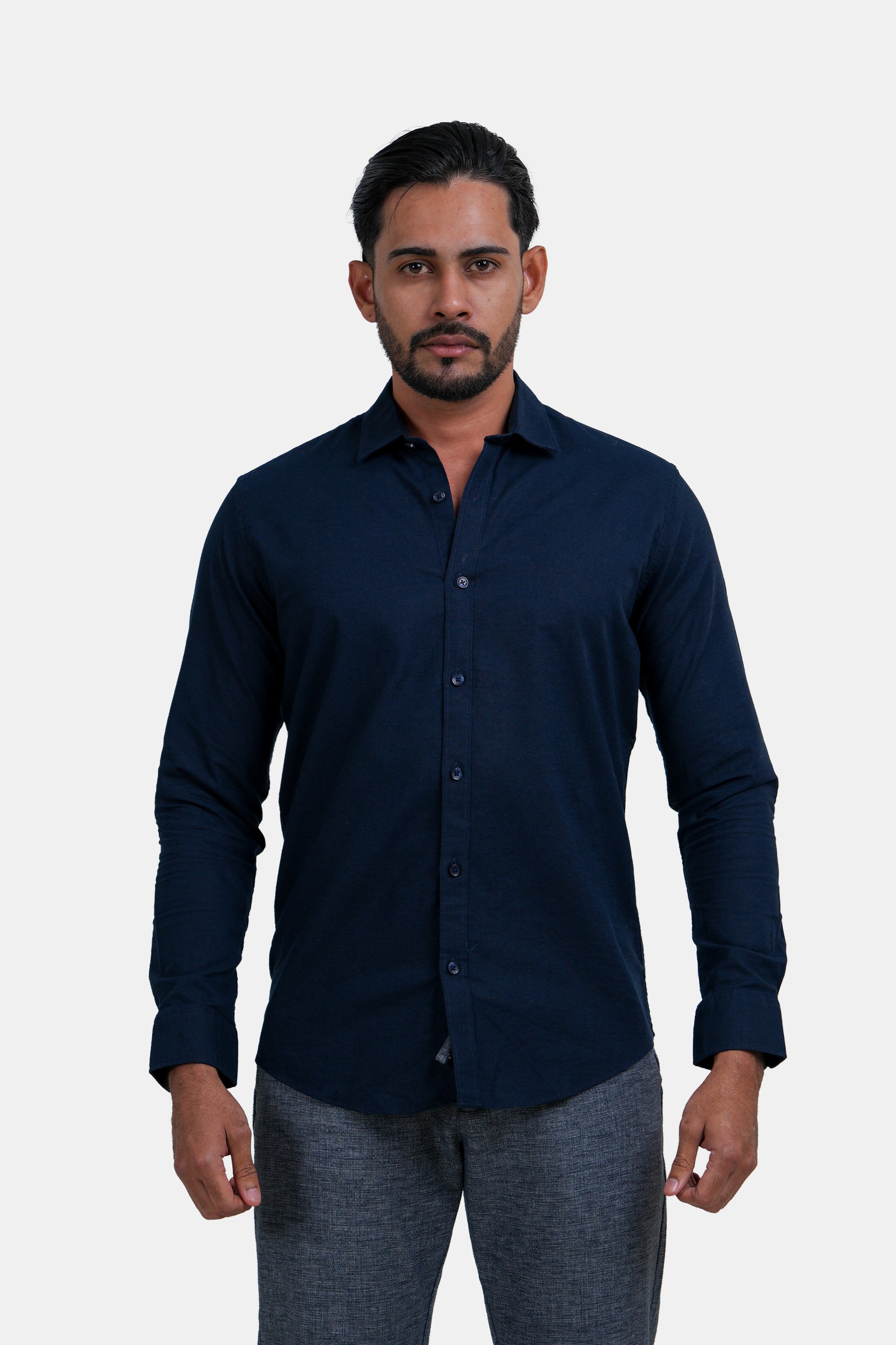 King Street Men's Linen Long-Sleeve Shirt