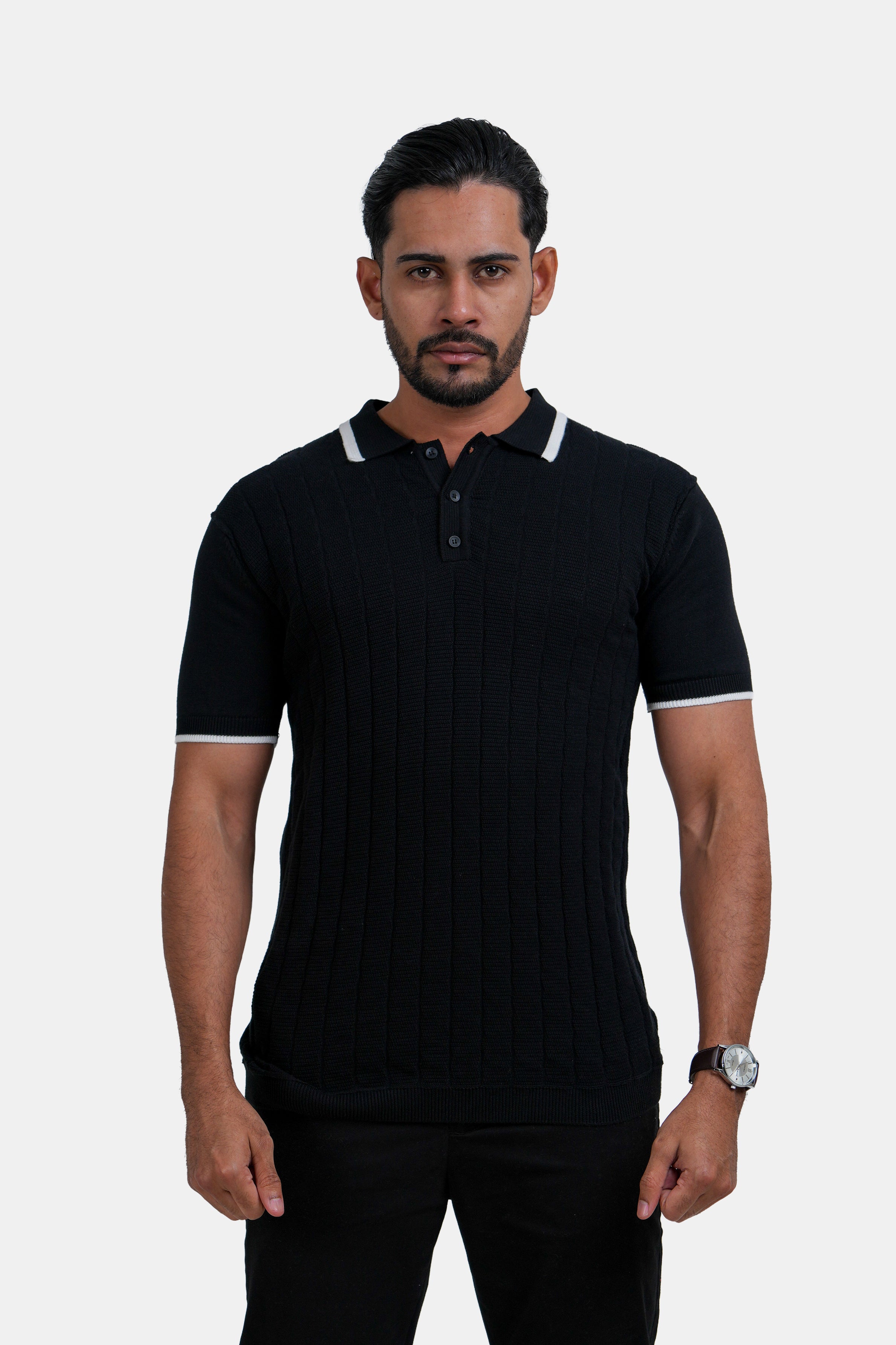 King Street Men’s Polo T-Shirt – Black