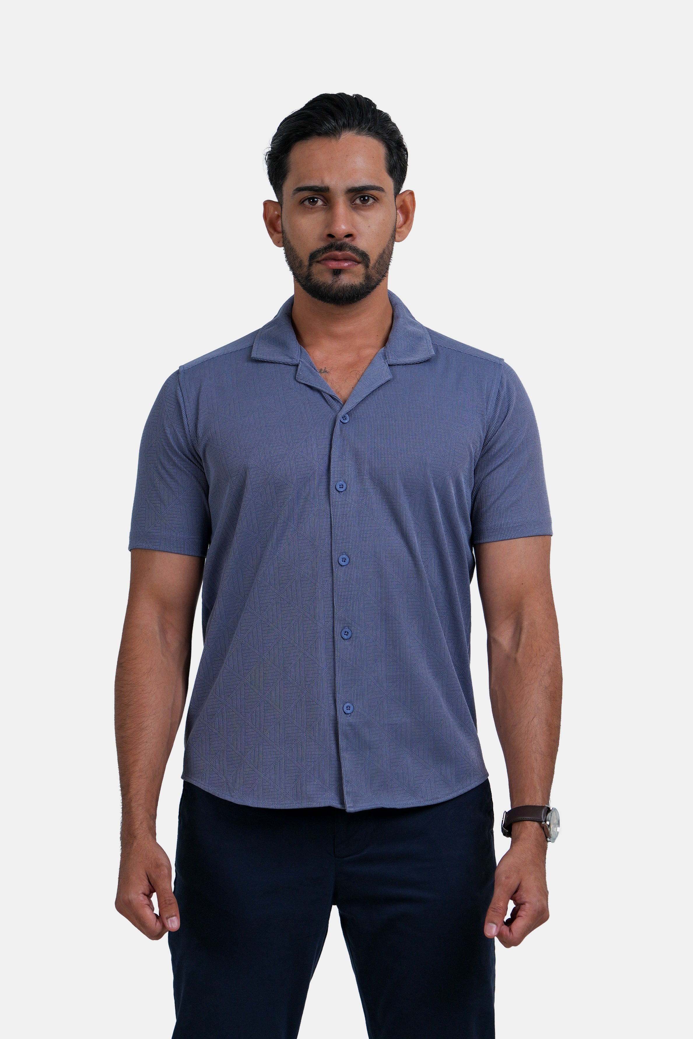 King Street Men's Slim-Fit Short-Sleeve Shirt