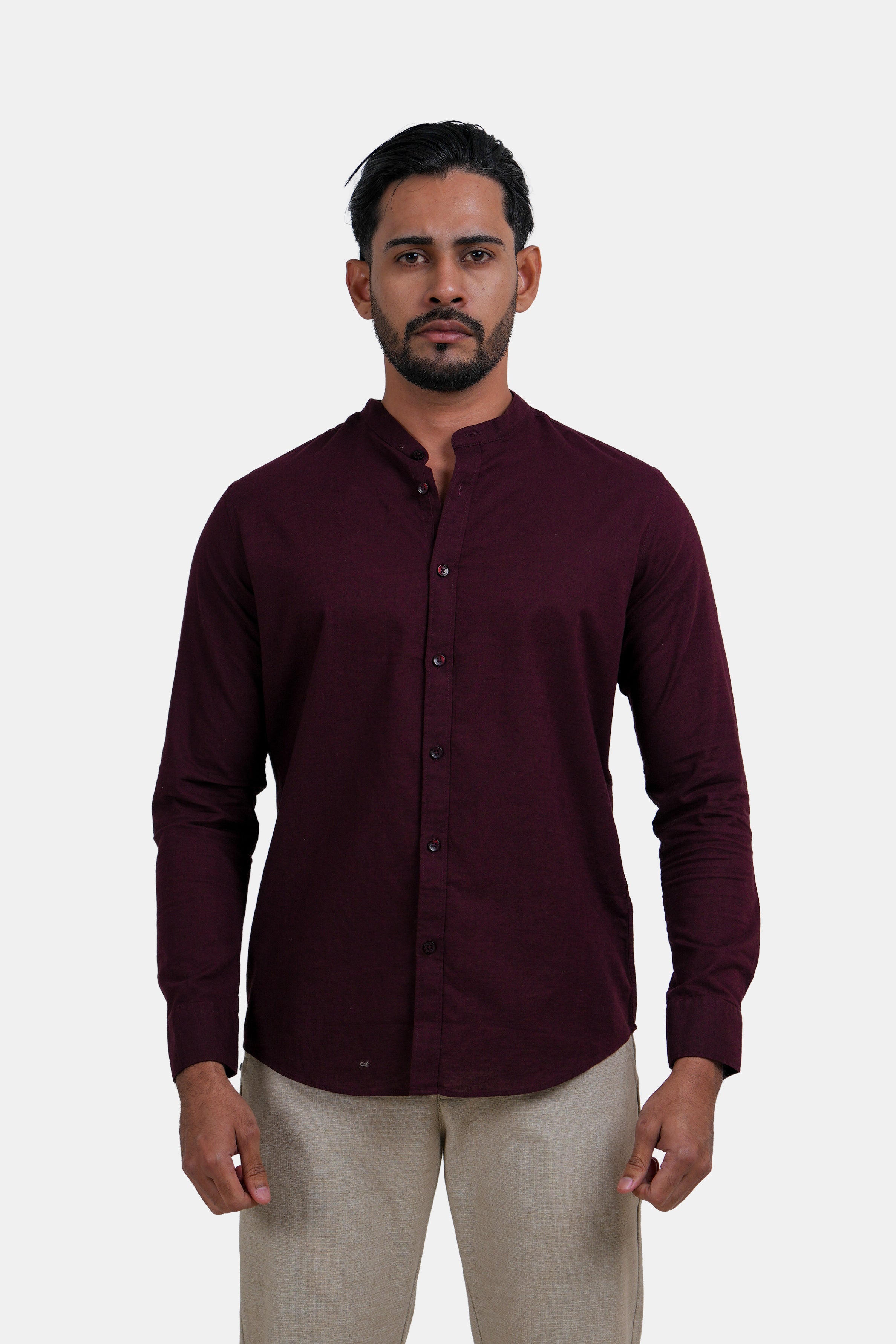 King Street Men's Linen Long-Sleeve Shirt