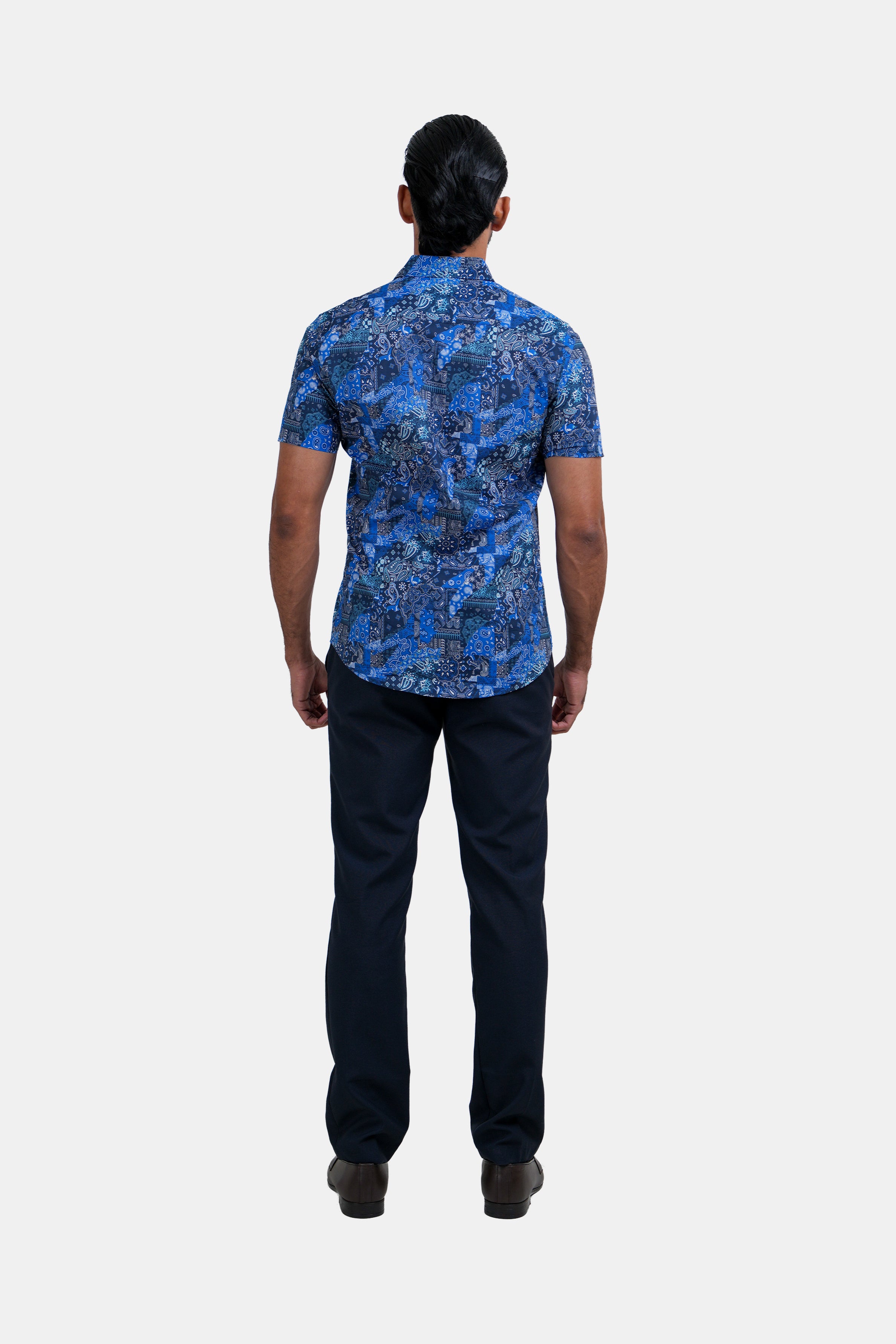 King Street Men's Slim-Fit Short-Sleeve Shirt
