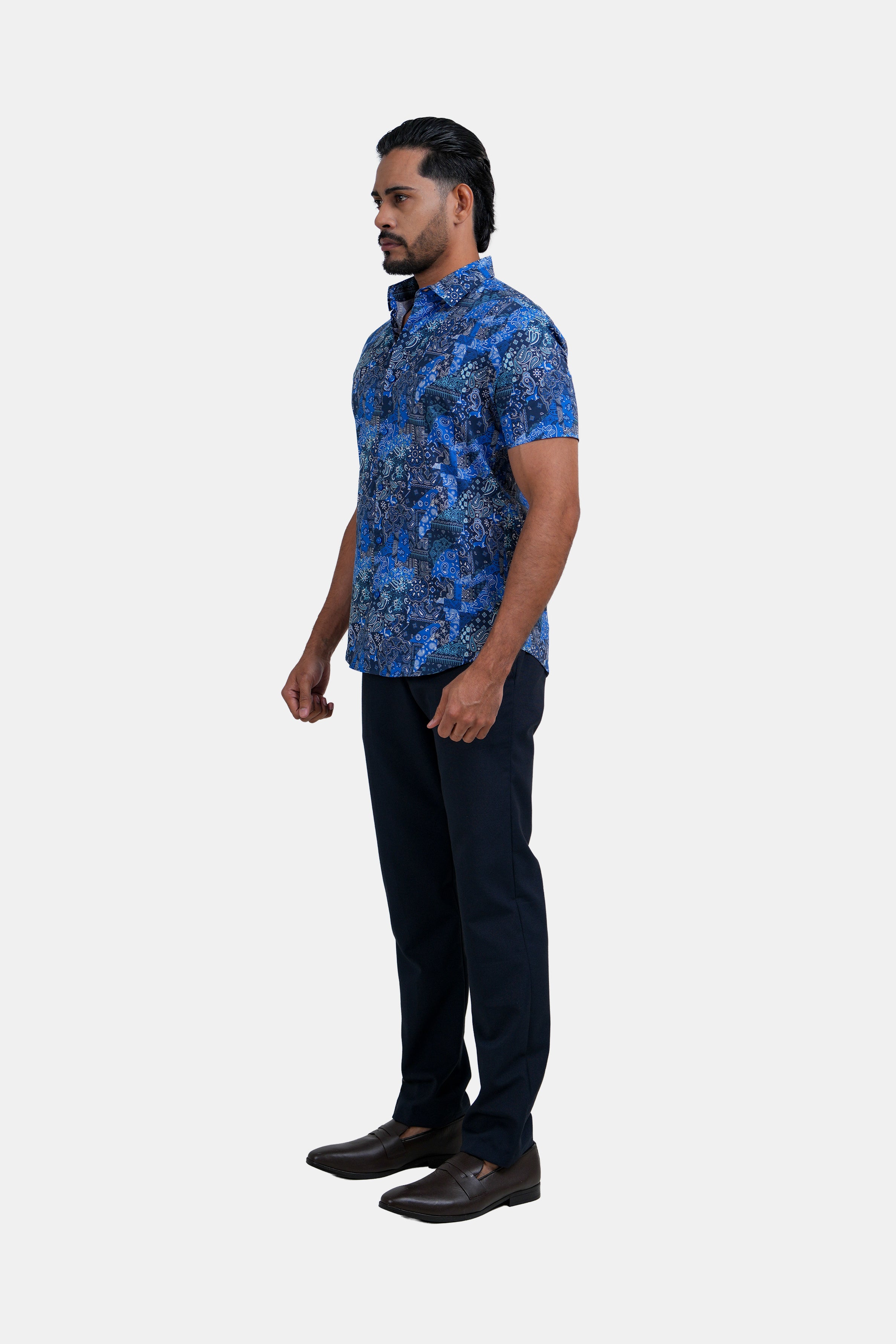 King Street Men's Slim-Fit Short-Sleeve Shirt