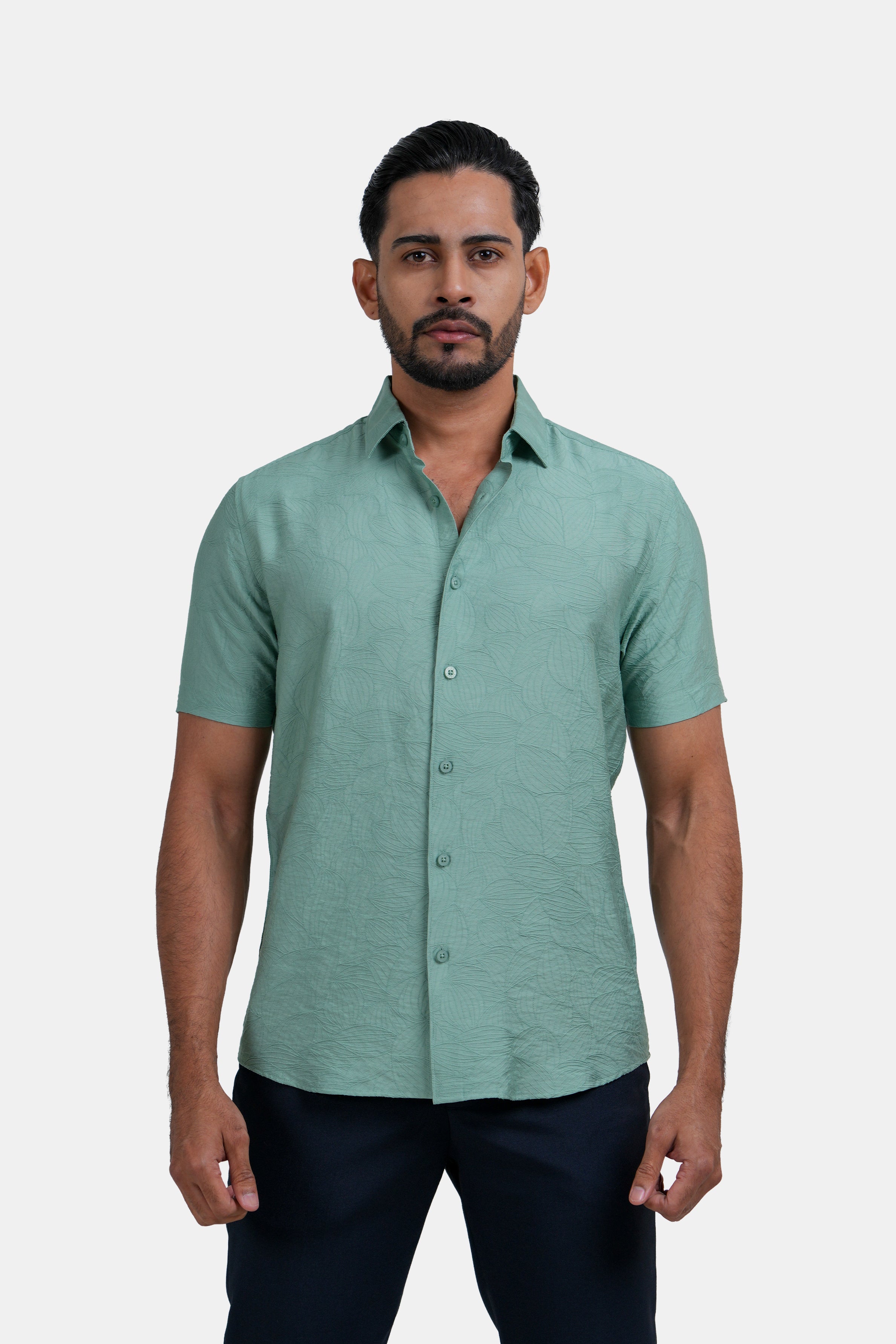 King Street Men’s Slim Fit Short Sleeve Casual Shirt