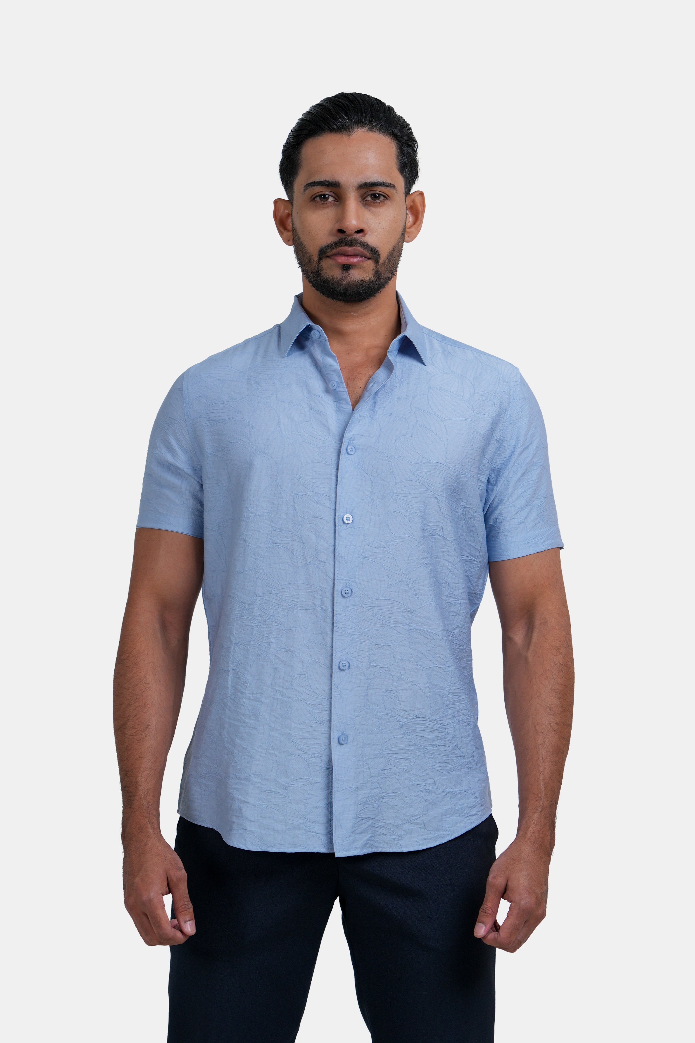King Street Men’s Slim Fit Short Sleeve Casual Shirt