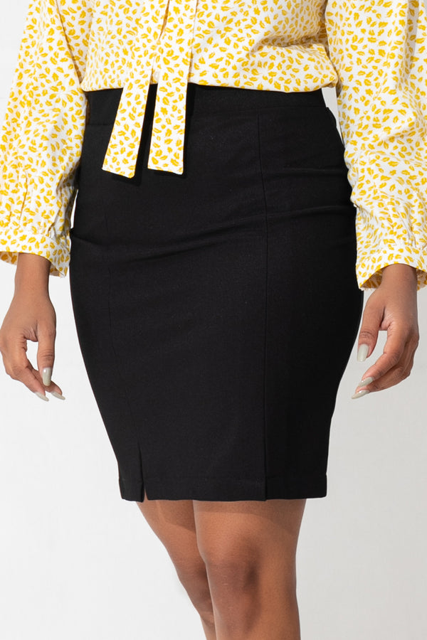 Envogue Womens Knee Length Basic Office Skirt