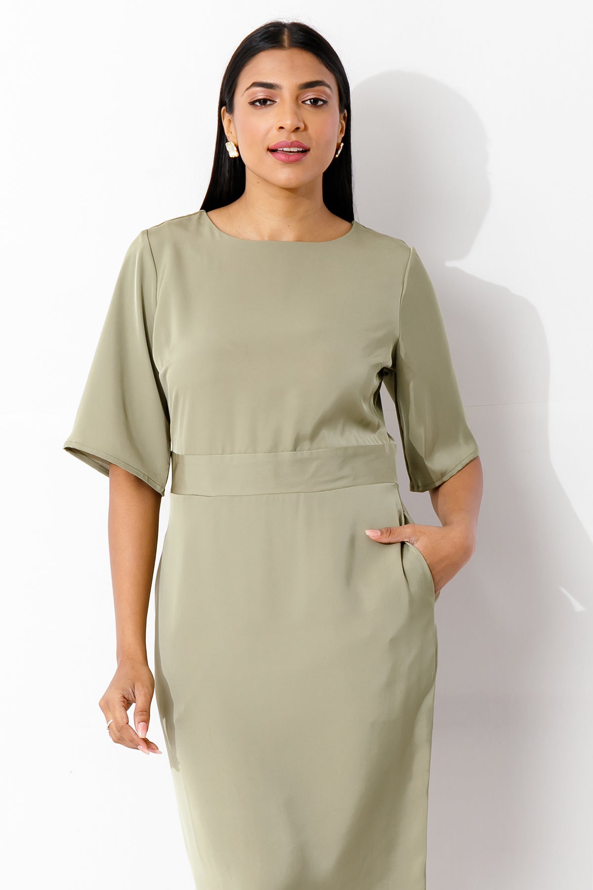 Envogue Womens Short Sleeve Office Dress (7902881906912)