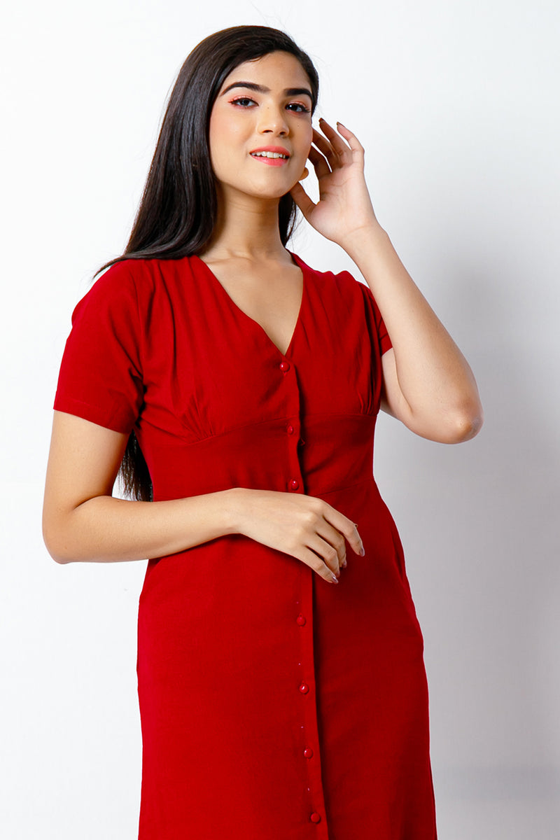 Modano Womens Short Sleeve Casual Linen Dress (7908643111136)