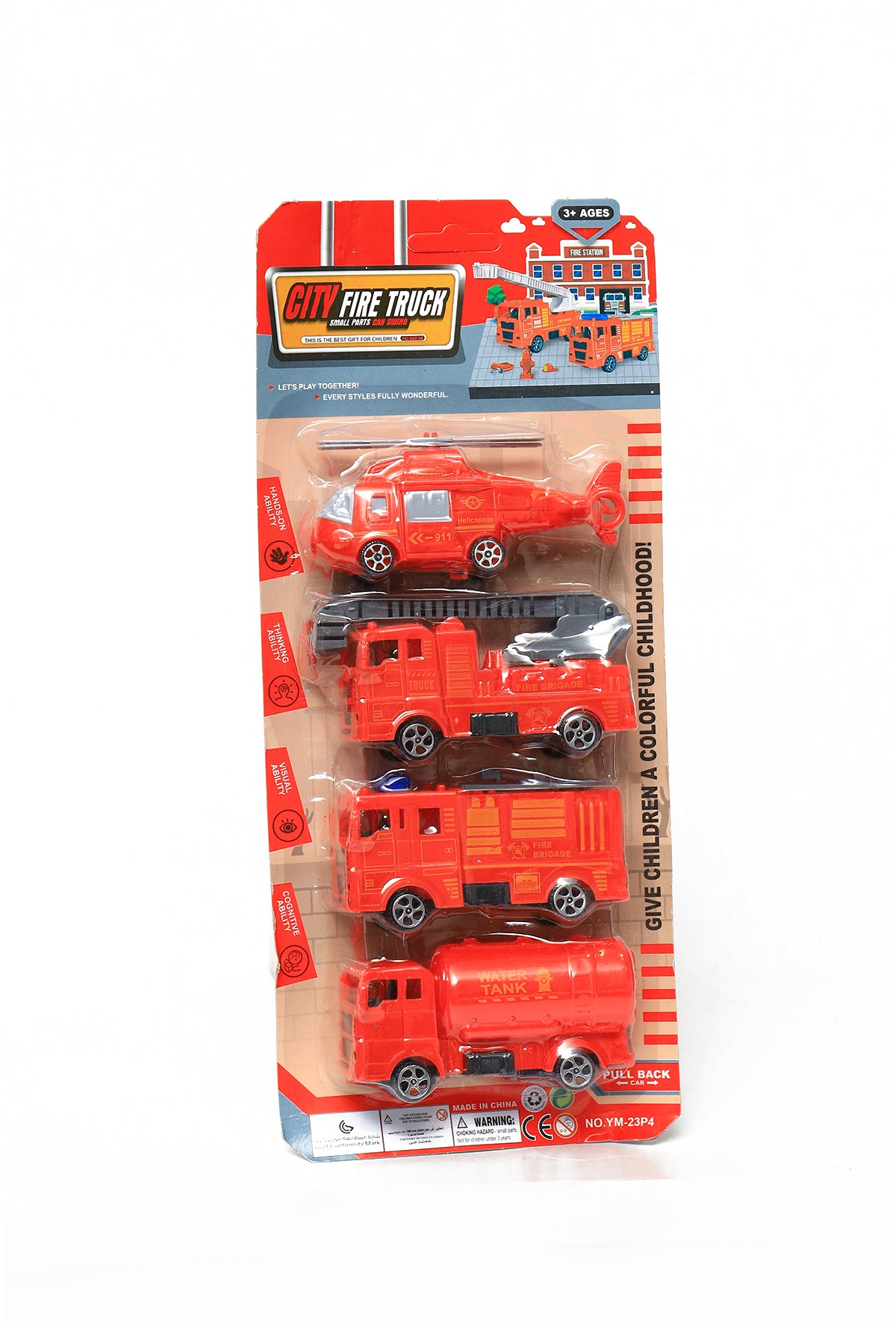 Kids Fire Truck Vehicle Play Set